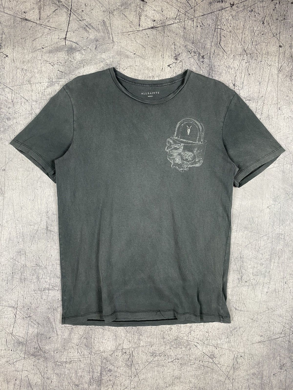 Allsaints × Vintage Vintage Allsaints Designer Faded Tee T Shirt Size US M / EU 48-50 / 2 - 2 Thumbnail