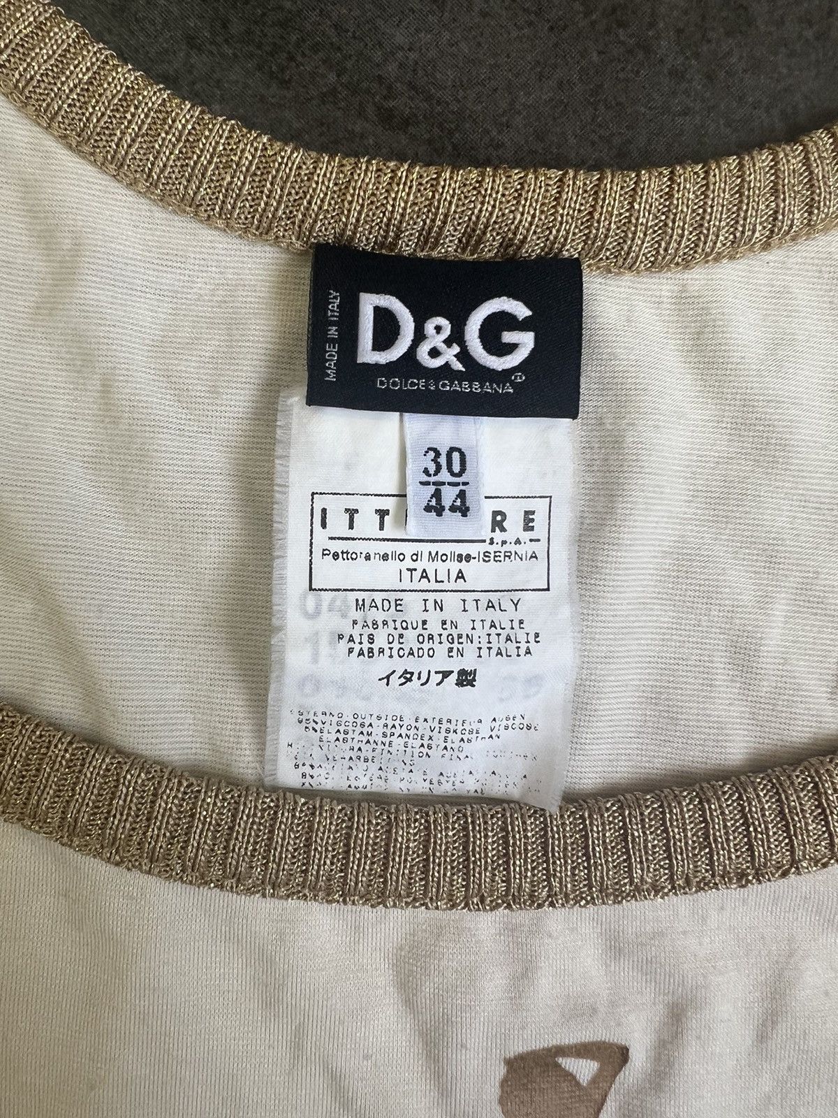 Dolce & Gabbana × Vintage Vintage D&G Dolce Gabbana Dancing 70s coquette y2k tank top Size M / US 6-8 / IT 42-44 - 4 Thumbnail