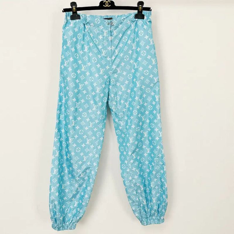 Louis Vuitton Louis Vuitton XS Blue Casual Pants 0089 Size 22" - 1 Thumbnail