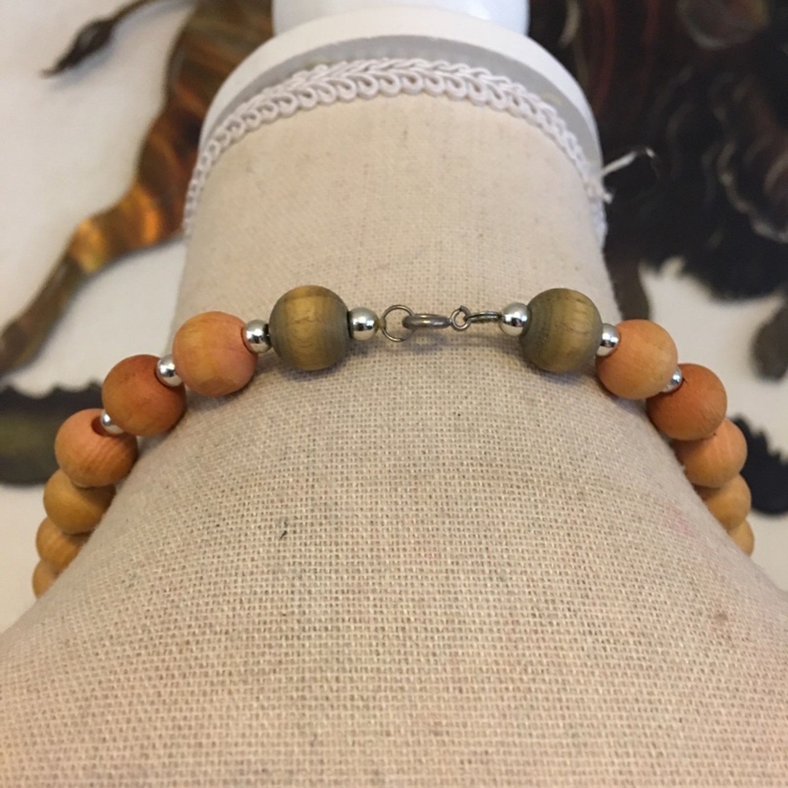Vintage Vintage multi tone wood bead necklace Size ONE SIZE - 5 Thumbnail