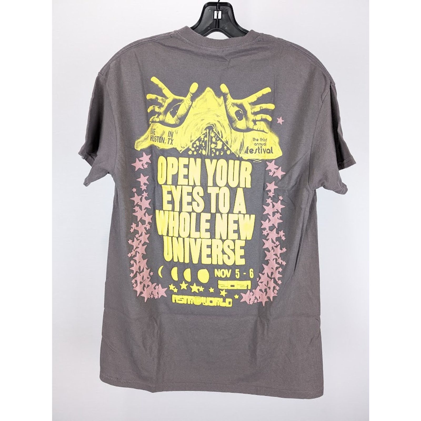 Travis Scott o1rshd1 Astrofest Open Your Eyes Tee Shirt in Grey Size US XXL / EU 58 / 5 - 13 Thumbnail