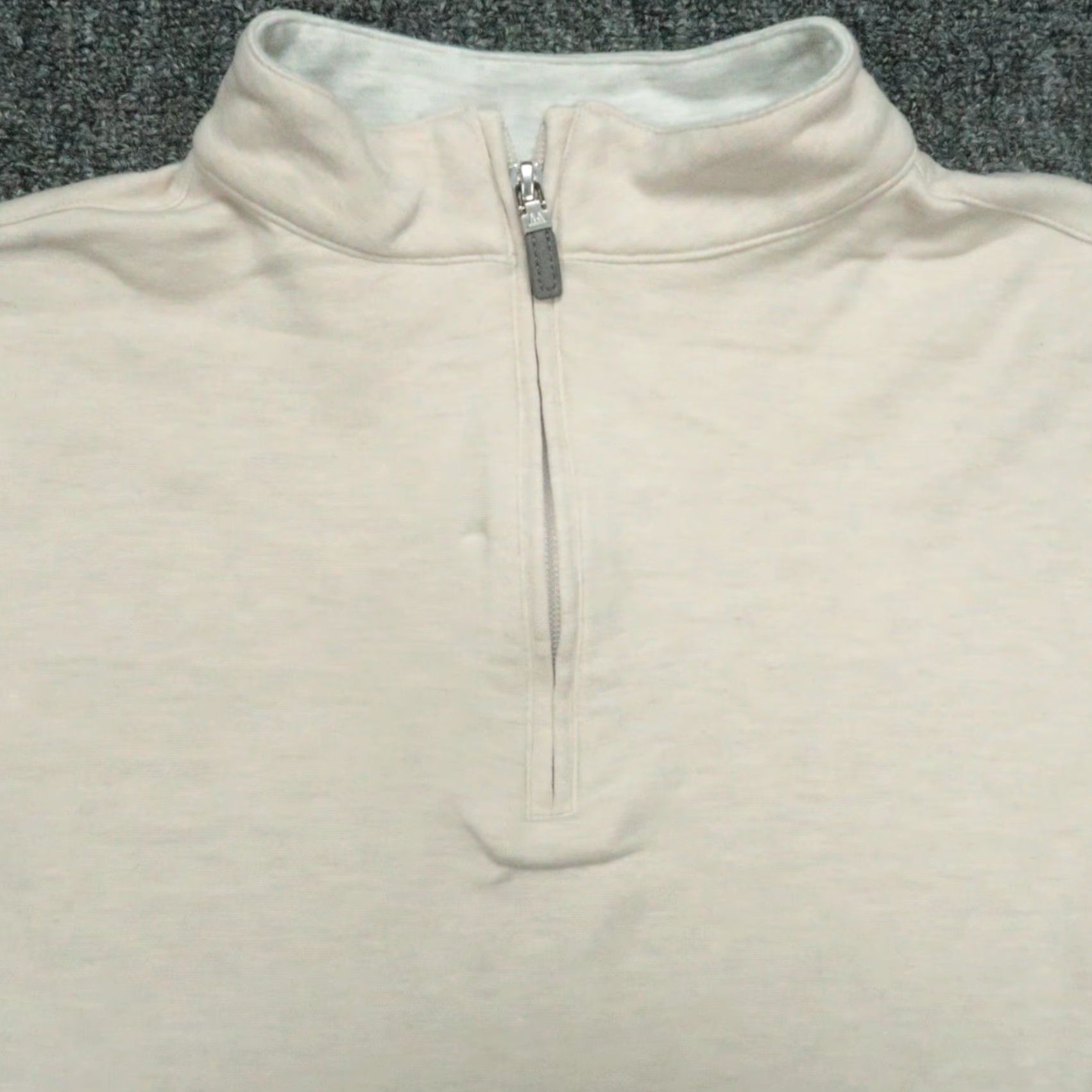 Mizzen+Main Mizzen+Main Sweater Mens Small Beige Tan 1/4 Zip Pullover Mock Neck Long Sleeve Size US S / EU 44-46 / 1 - 2 Thumbnail