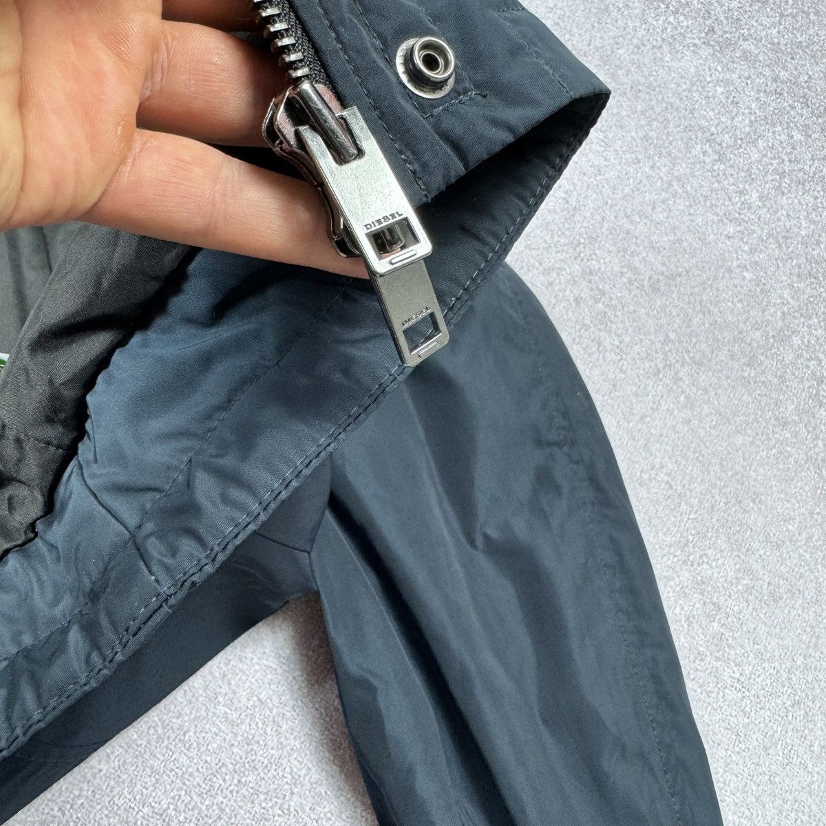 Diesel Men’s Diesel Zipper Teflon Nylon Navy Bomber Jacket Size XL Size US XL / EU 56 / 4 - 8 Thumbnail