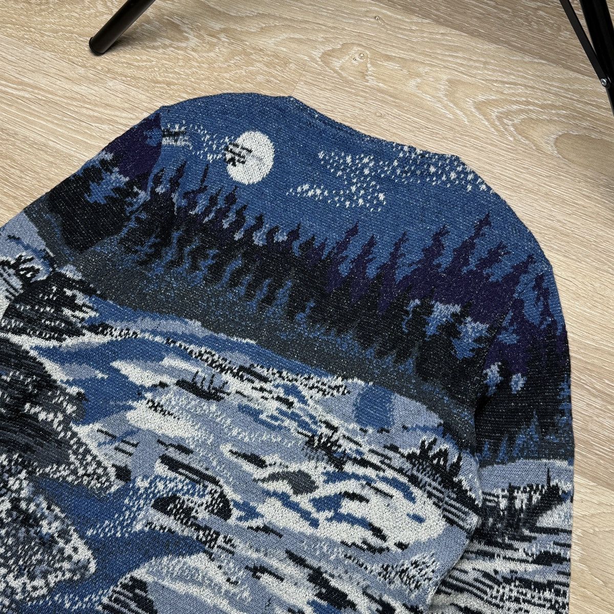Missoni Rare Vintage Missoni Women's Wool Sweater Blue Winter Nature Size L / US 10 / IT 46 - 13 Thumbnail