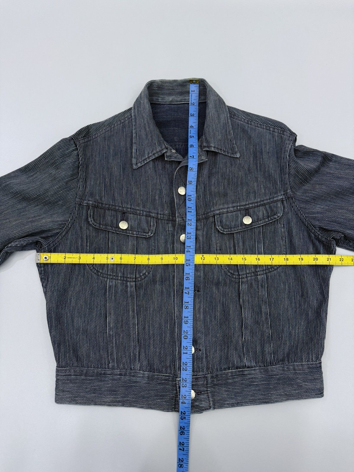 45rpm Vintage 45RPM Wabash Pinstripe Indigo Trucker Denim Jacket Size US M / EU 48-50 / 2 - 19 Thumbnail