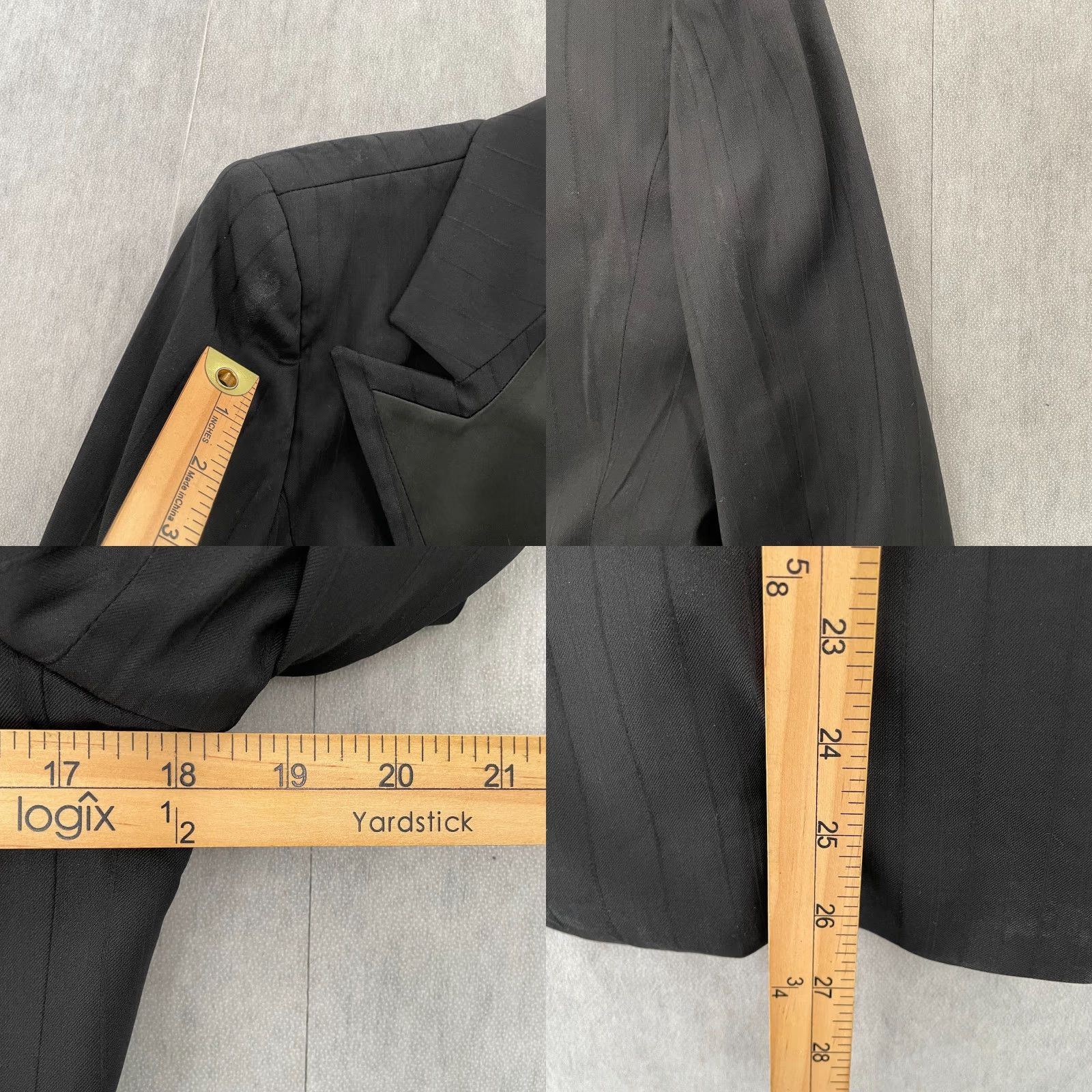Dolce & Gabbana Dolce&Gabbana Suit Womens 32/46 Black Striped Wool Blend Blazer Jacket Ladies Blazer Jacket Single-Breasted Notch Lapel Wool Blend Black Striped Size XXS / US 00 / IT 34 - 10 Thumbnail