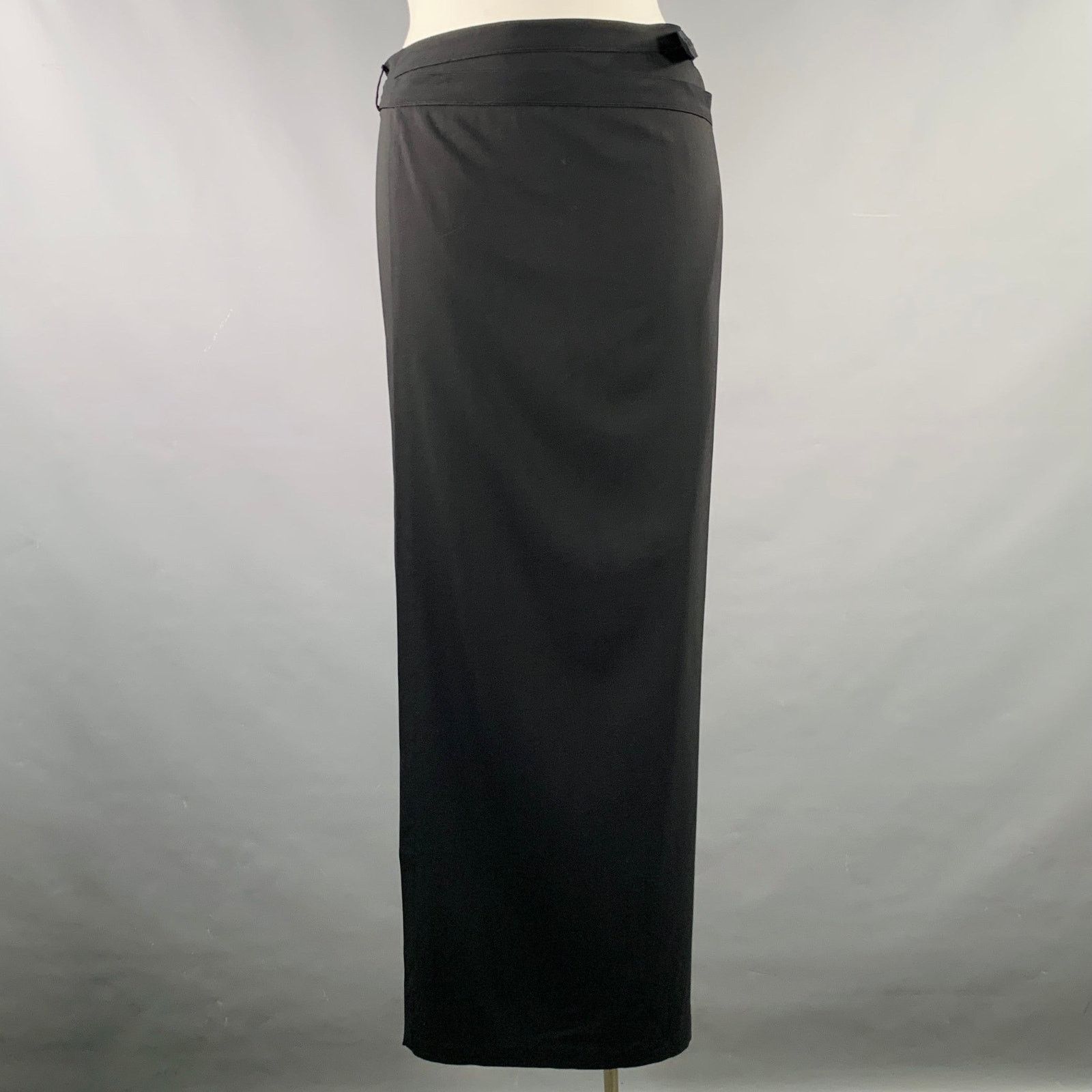 Jean Paul Gaultier JEAN PAUL GAULTIER Size XL Black Wool Silk Wrap Around Skirt Size 38" / US 16 / IT 52 - 1 Thumbnail