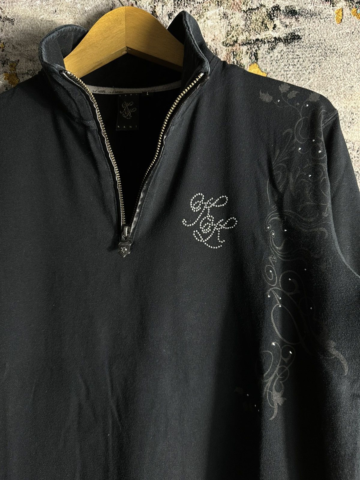 Beauty Beast VTG BROOKLYN KARL KANI 1989 HALF ZIP STUDDED TRIBAL SHIRT Size US M / EU 48-50 / 2 - 4 Thumbnail