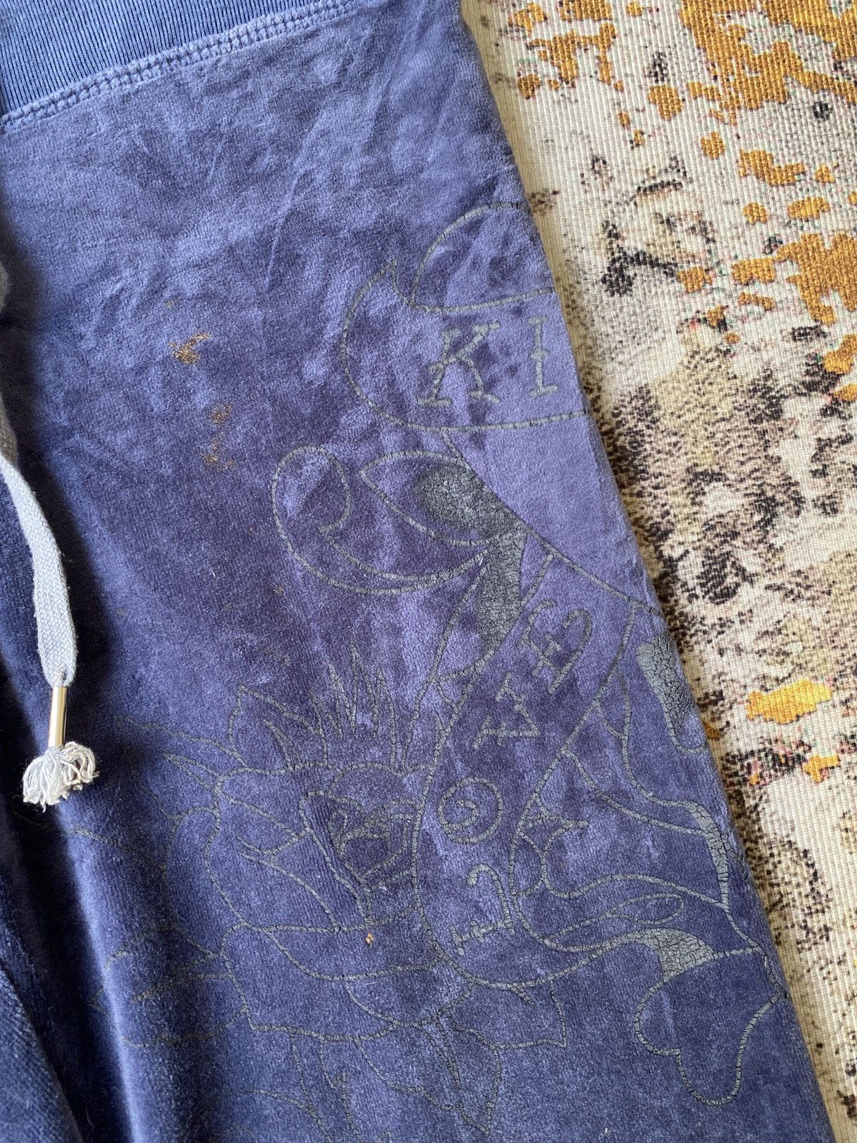 Christian Audigier 2000s Ed Hardy By Christian Audigier Velvet Sweatpant Size US 32 / EU 48 - 8 Thumbnail