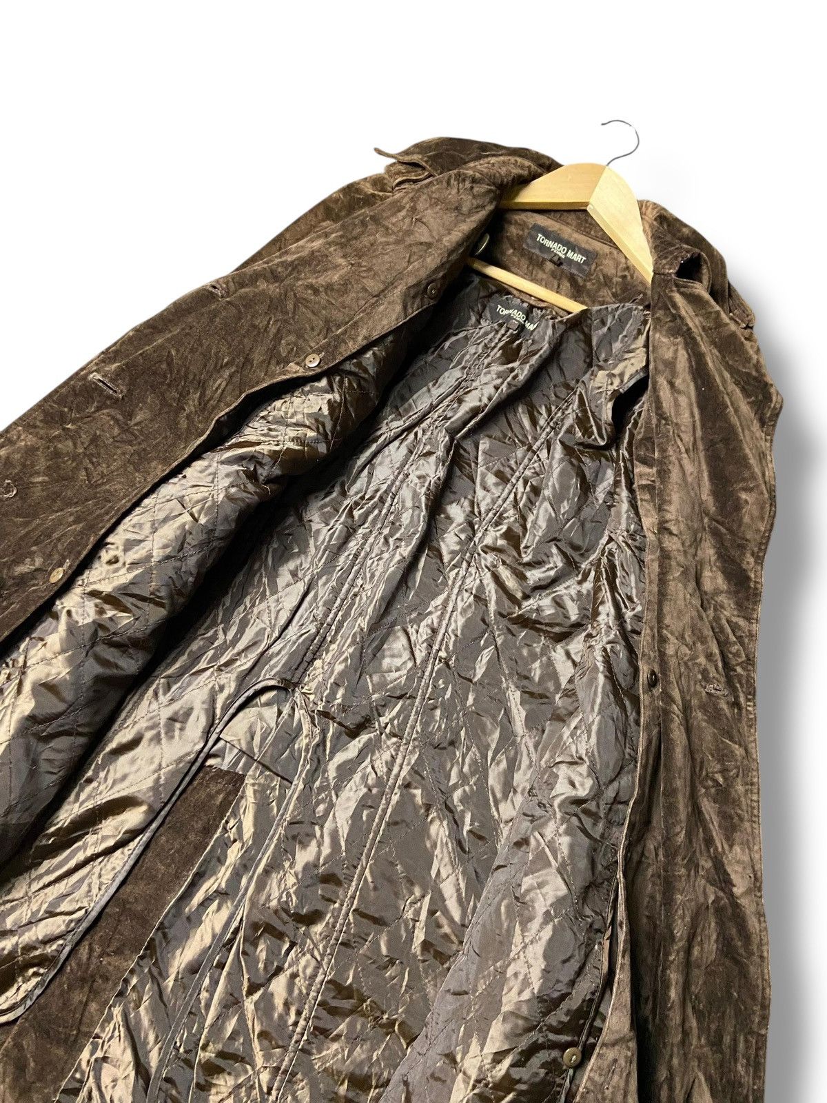 Tornado Mart Tornado Mart Double Breasted Velvet Long Coat (168) Size S / US 4 / IT 40 - 6 Thumbnail