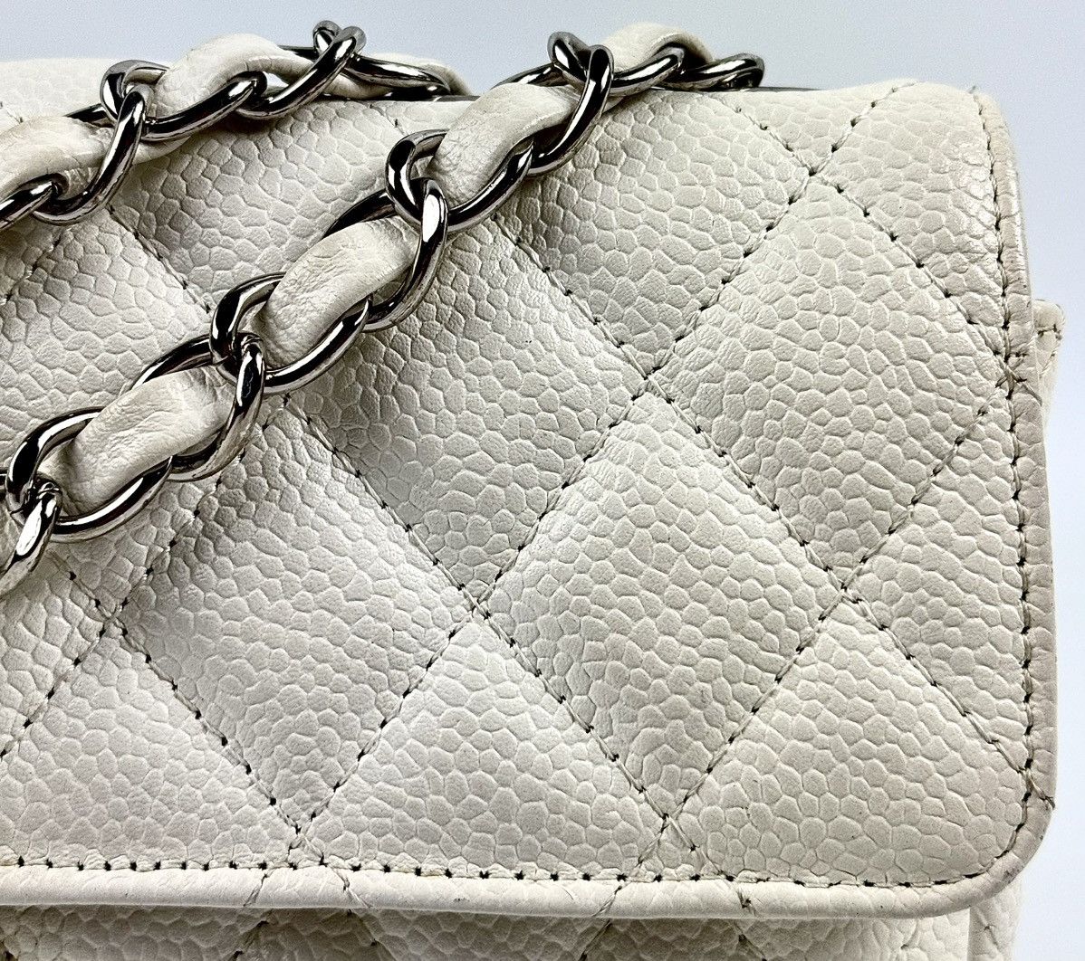 Chanel Chanel - Karl - 2008 - White - Caviar - East West - Flap Size ONE SIZE - 13 Thumbnail
