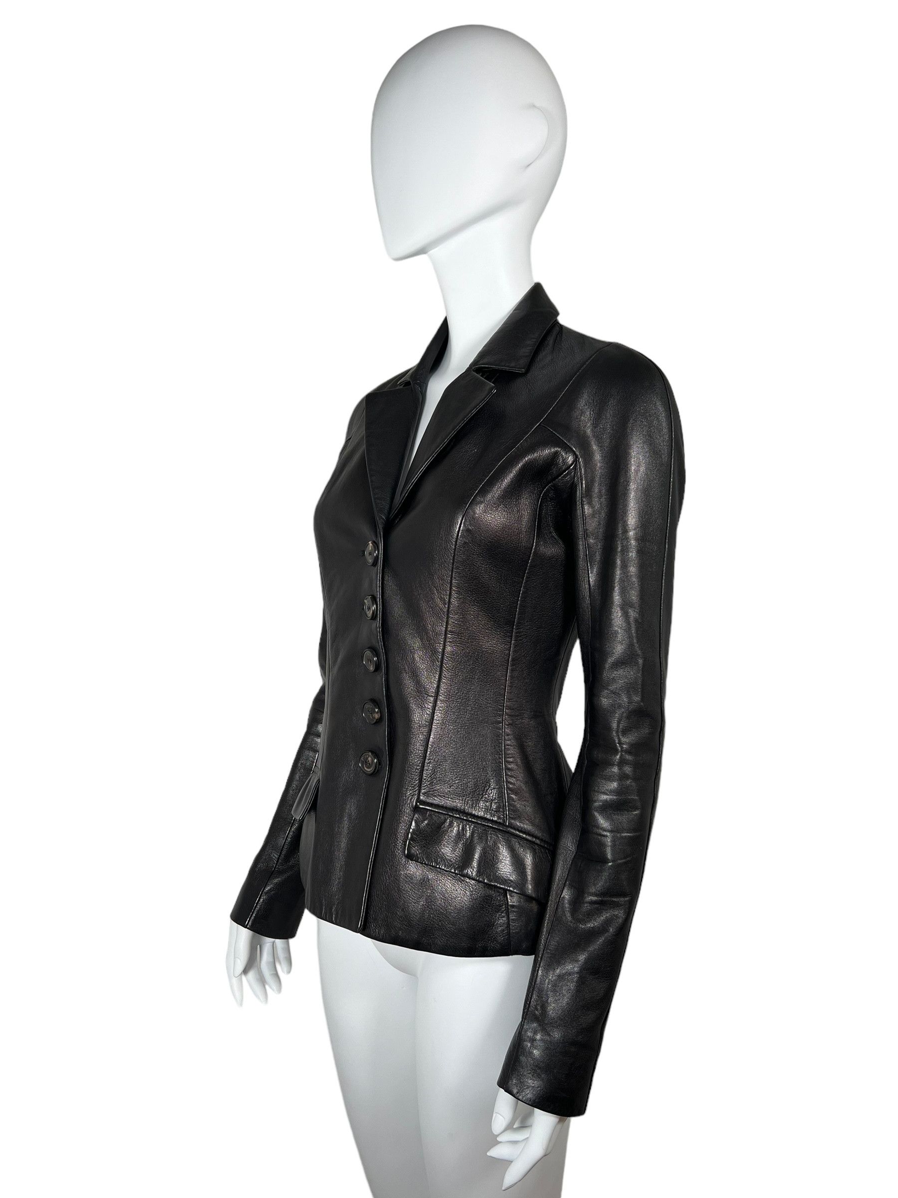 Dior Christian Dior by John Galliano 2008 Leather Jacket Size S / US 4 / IT 40 - 2 Thumbnail