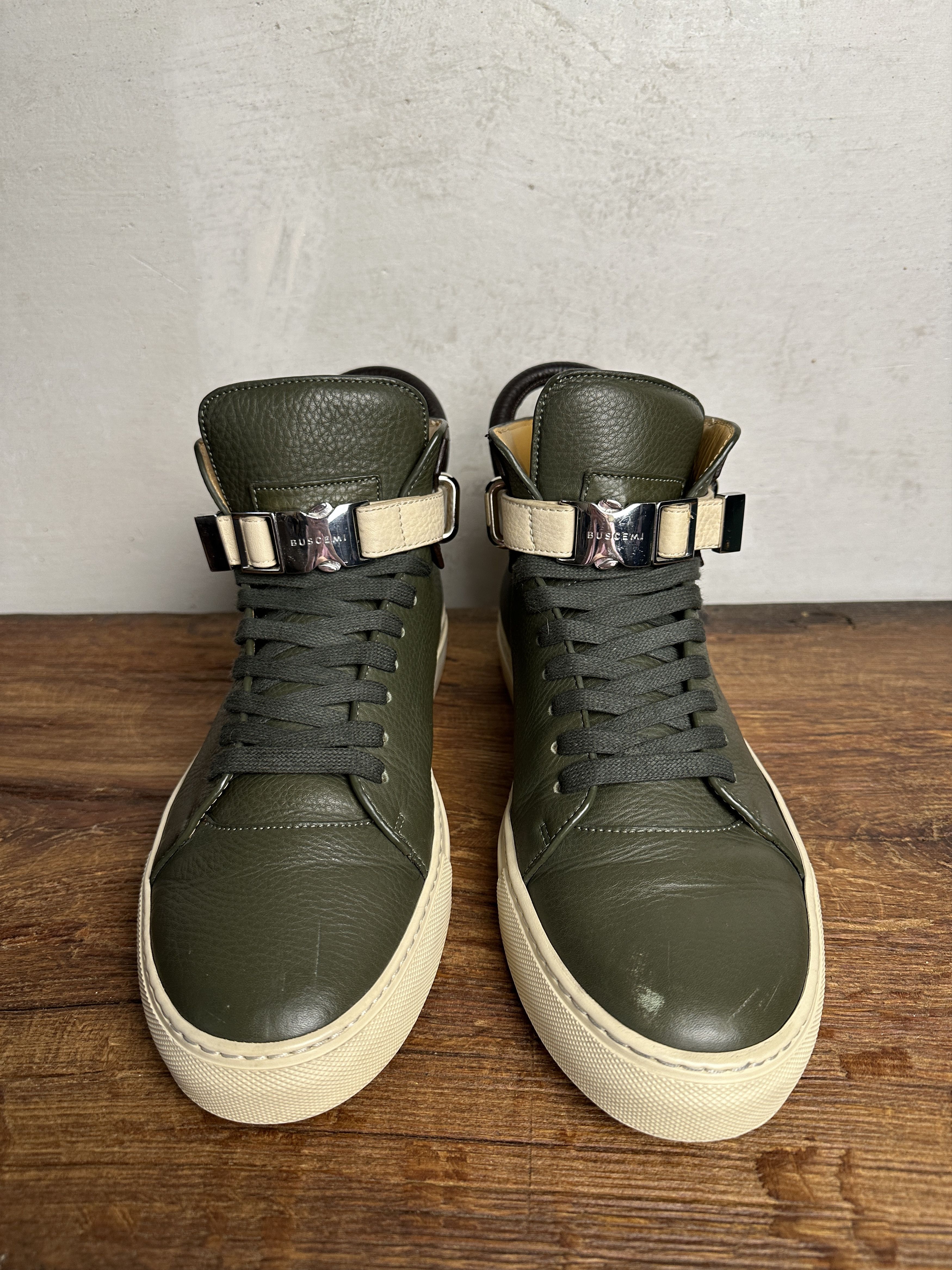 Buscemi BUSCEMI 100MM Alce High Top Sneakers Trio Leather Size US 12 / EU 45 - 3 Thumbnail