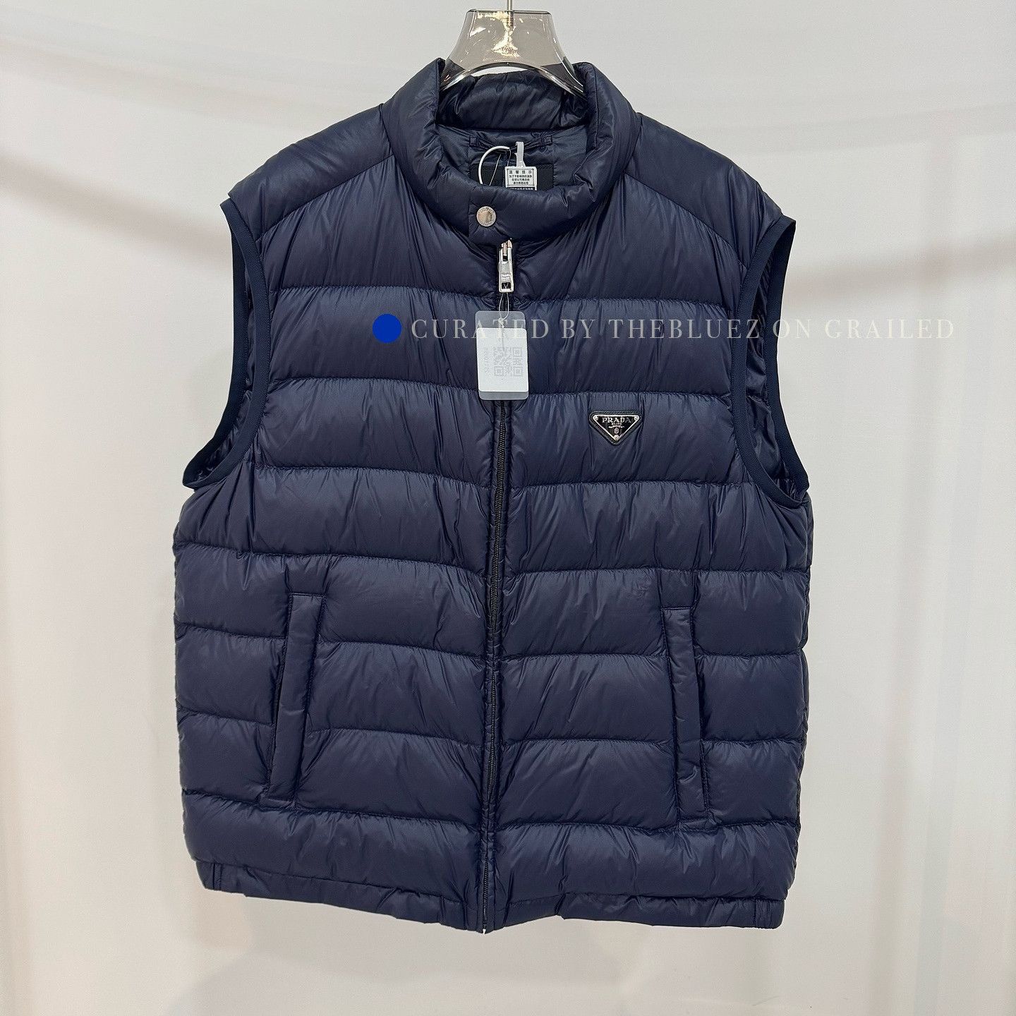 Prada Blue Puffer Vest in Size XL Size US XL / EU 56 / 4 - 1 Thumbnail