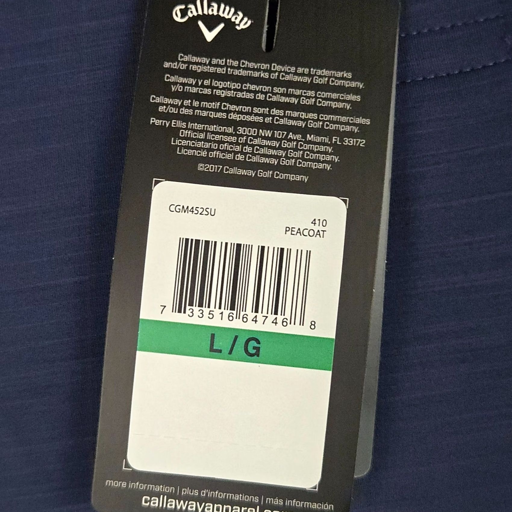 Callaway Callaway x Modelo Cerveza Blue Space Dye Polo Shirt Large - Mens Size US L / EU 52-54 / 3 - 7 Thumbnail