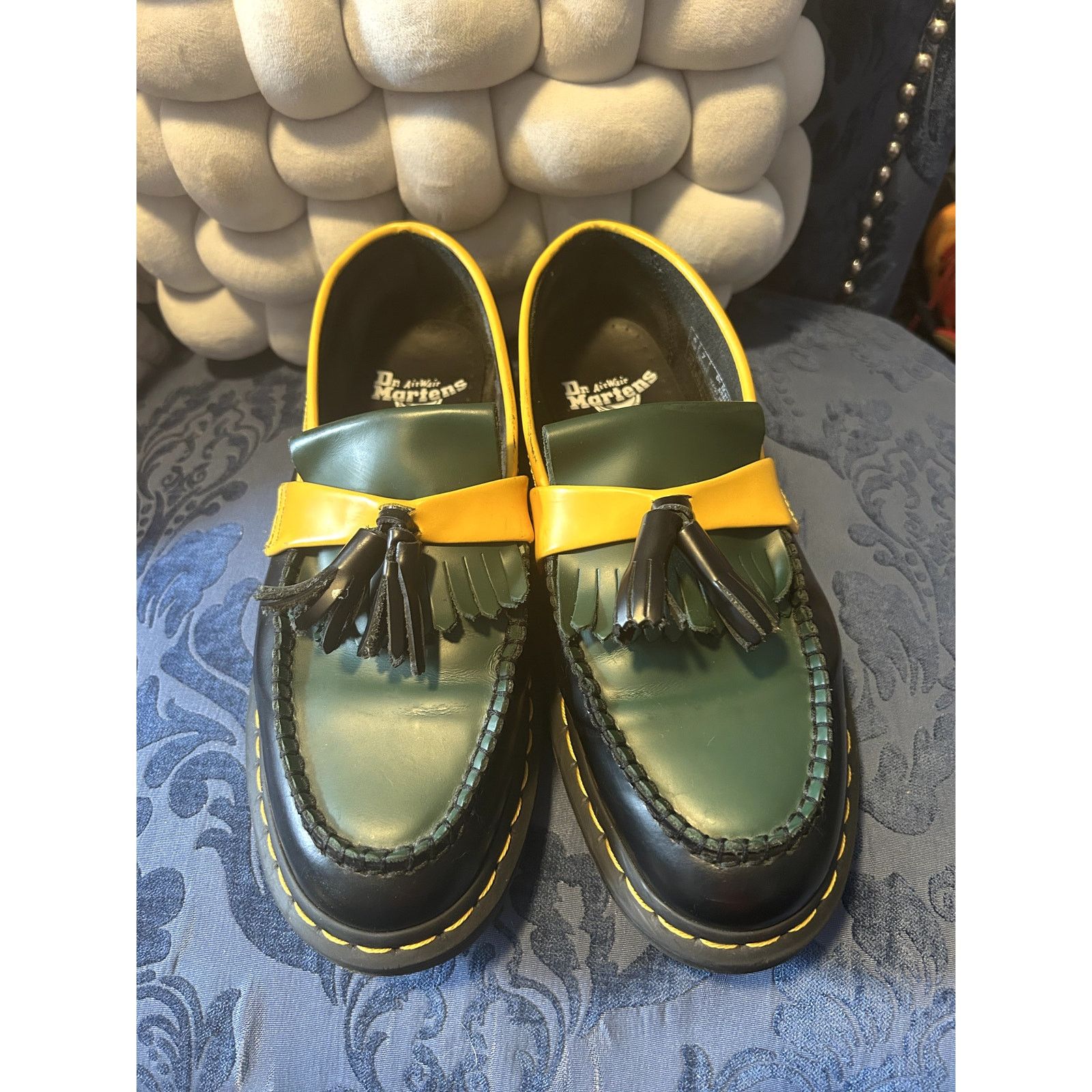 Dr. Martens Dr Martens Adrian Yellow Green Black Loafer Size 8/EU 39 Size US 8 / IT 38 - 3 Thumbnail