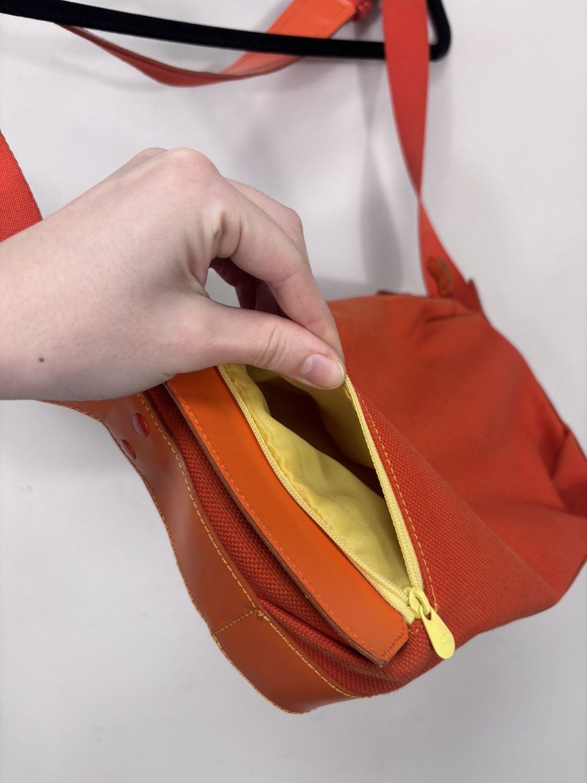 Mandarina Duck Mandarina Duck Orange Crossbody Shoulder Bag Canvas Leather Size ONE SIZE - 11 Thumbnail