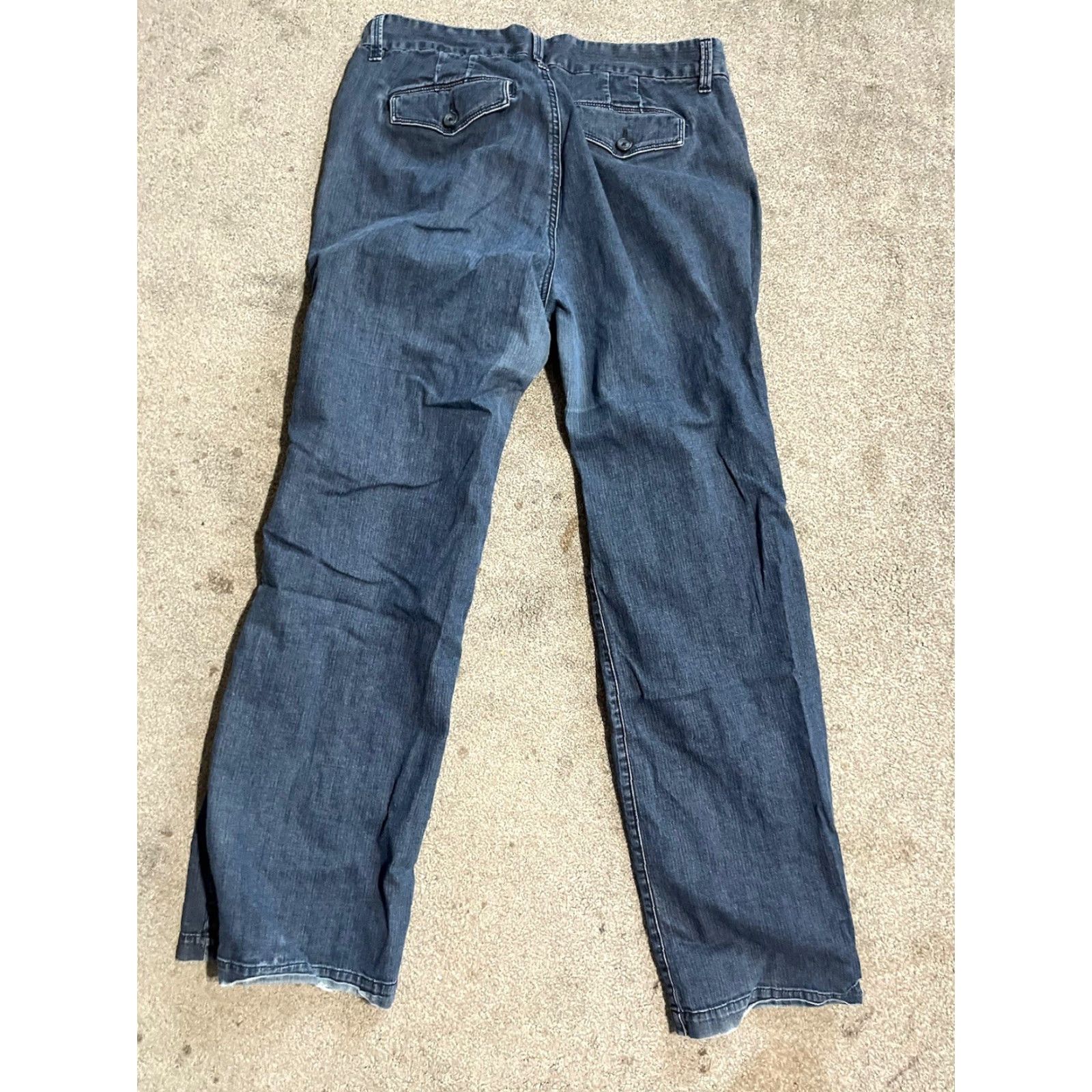 Loft LOFT Curvy Flare Jeans Dark Wash Size 12 Women’s Blue Jeans Regular - Lofts Curvy Flare, Denim, Pockets, Stretch, 32.5 Inseam, 6.5-8.5 Rise - Women Size 34" / US 12 / IT 48 - 3 Thumbnail