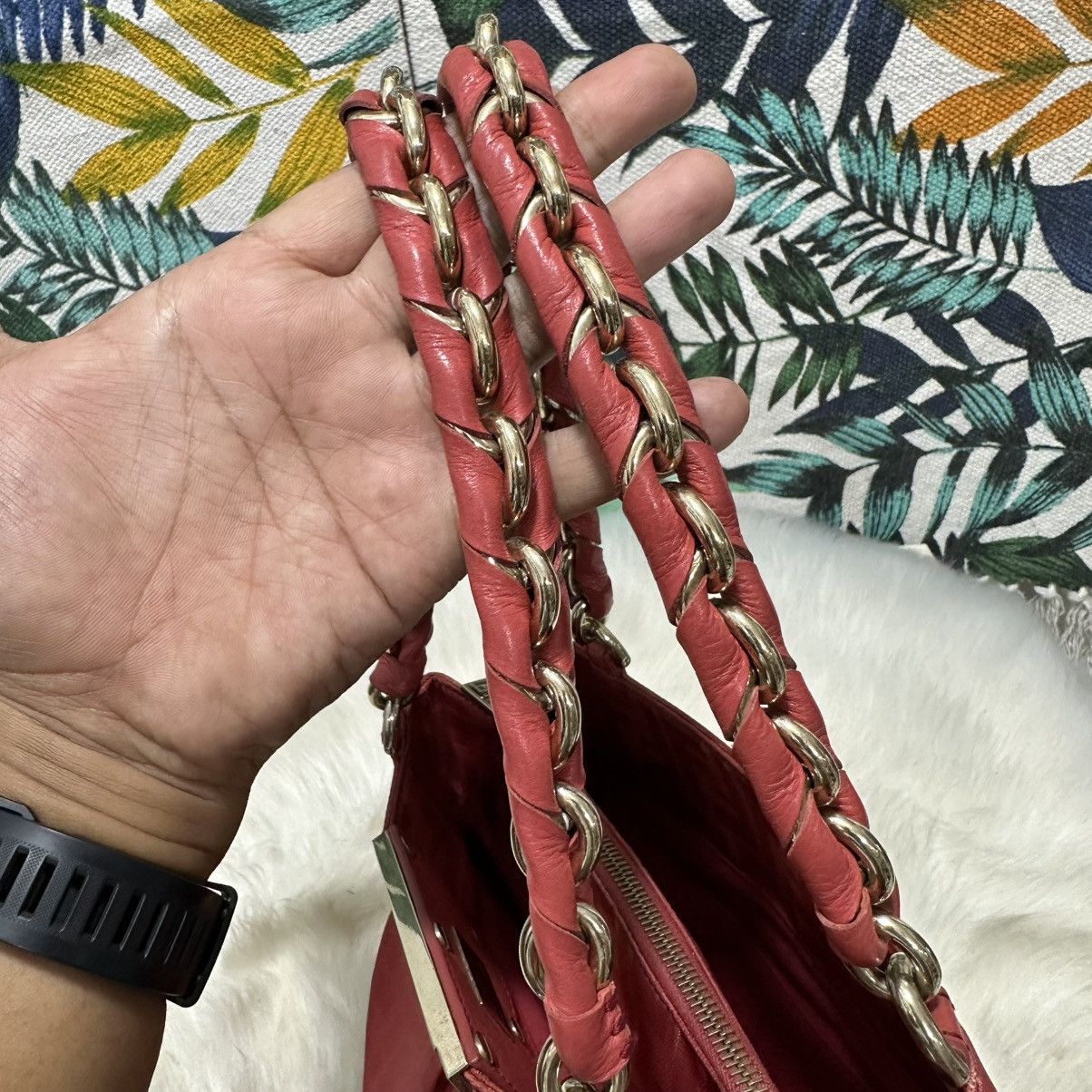 Fendi Authentic FENDI Red Zucca Chain Handbag Size ONE SIZE - 16 Thumbnail