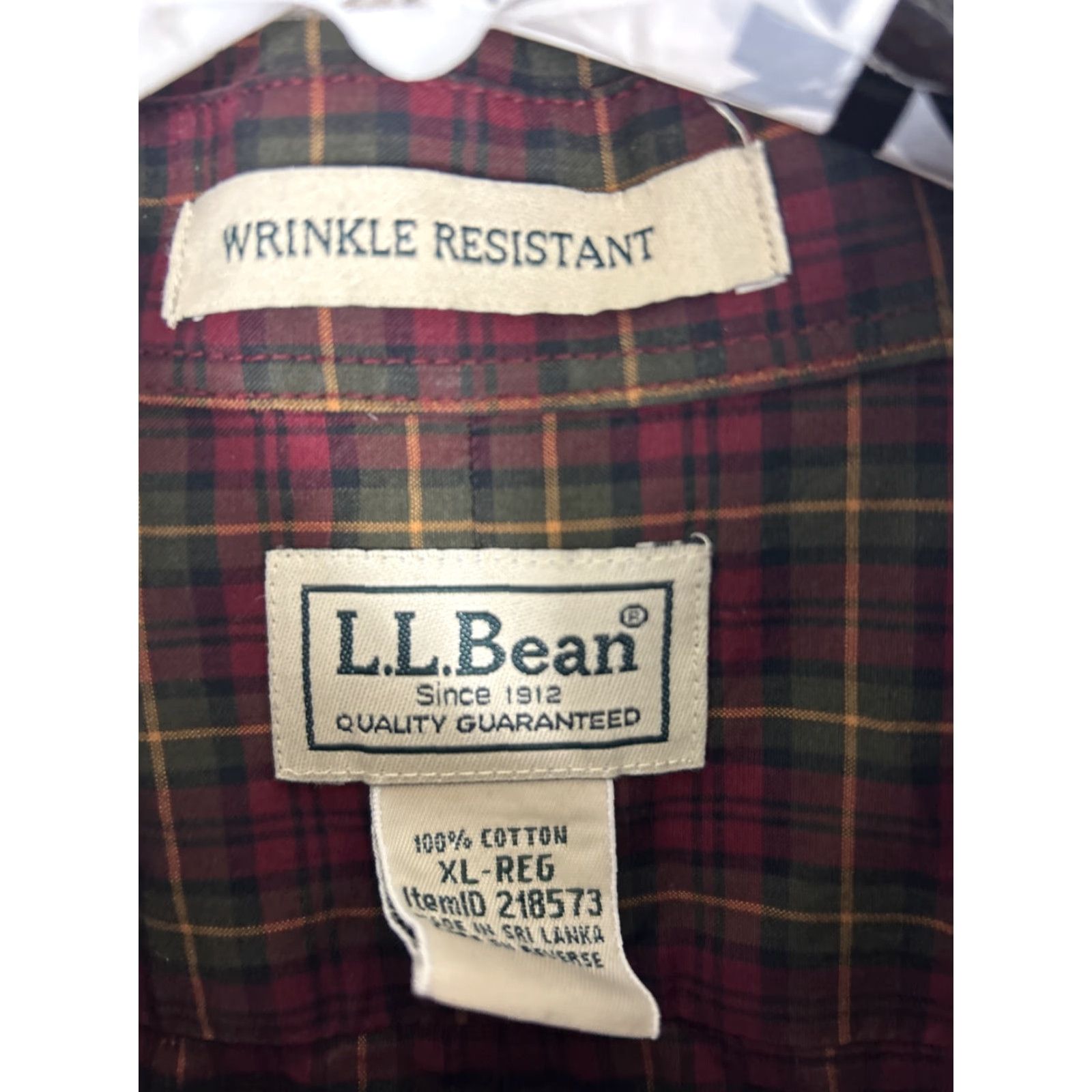Vintage LL Bean Men’s Medium Red Green Plaid Lumberjack Shirt Long Sleeve Button-Up Size US XL / EU 56 / 4 - 6 Thumbnail