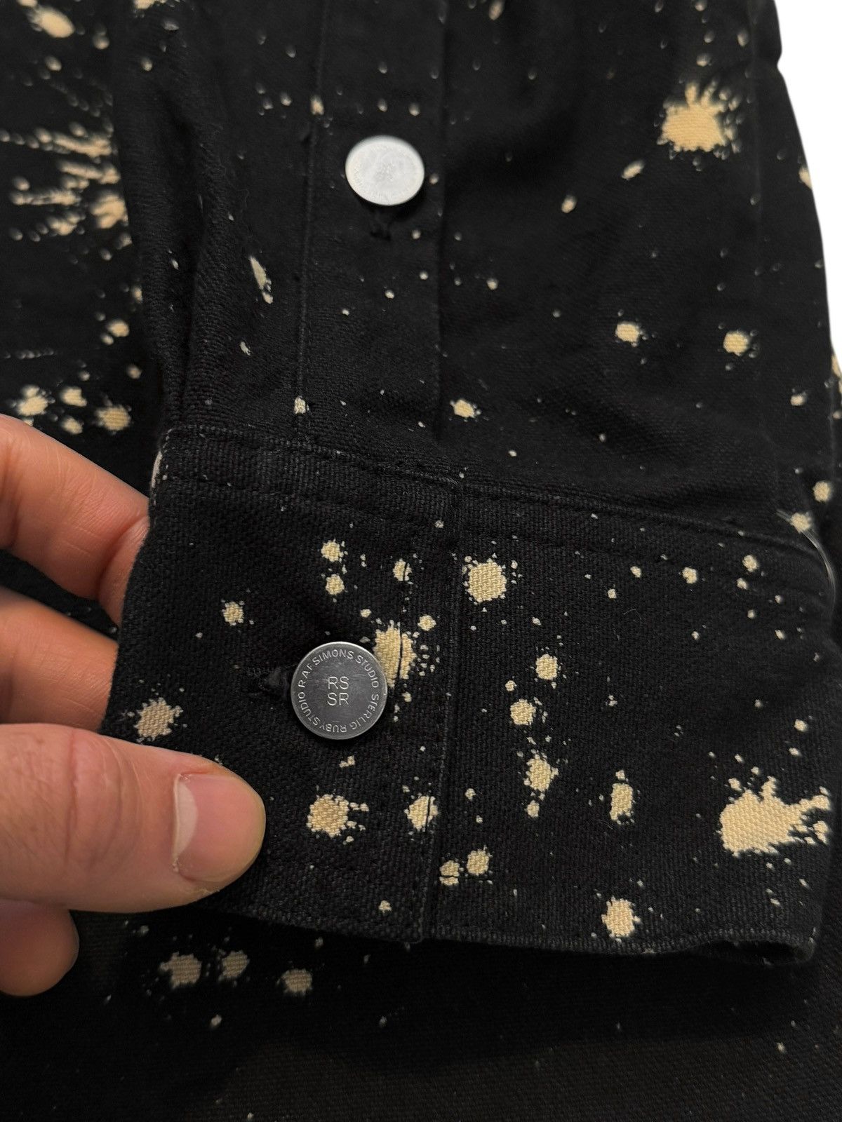 Raf Simons × Sterling Ruby RARE 2014 Runway Sterling Ruby Bleach Acid Denim Work Shirt Size US M / EU 48-50 / 2 - 5 Thumbnail