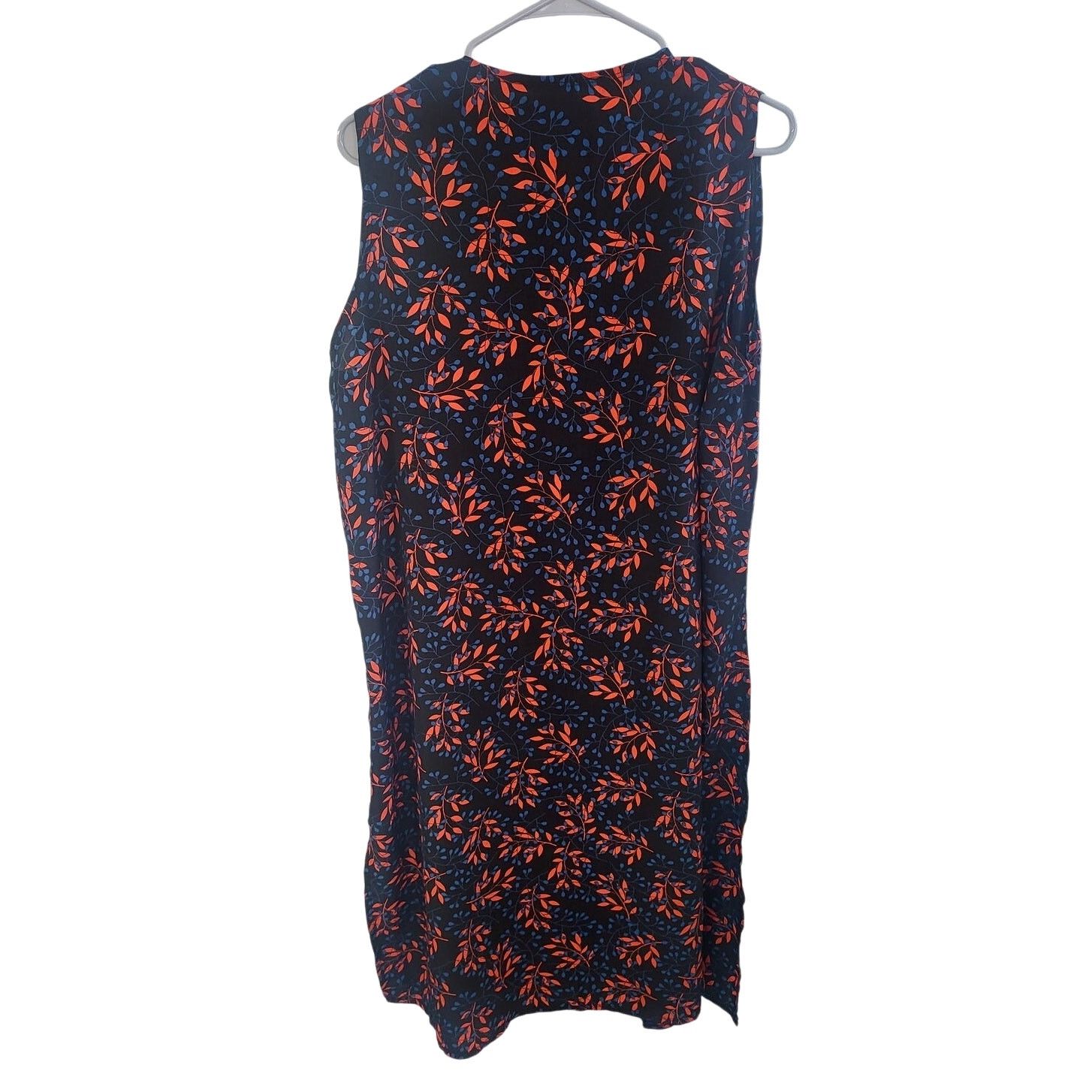 Other LuLaRoe Black with Red and Blue Leaves Joy Vest - Large Size L / US 10 / IT 46 - 2 Thumbnail