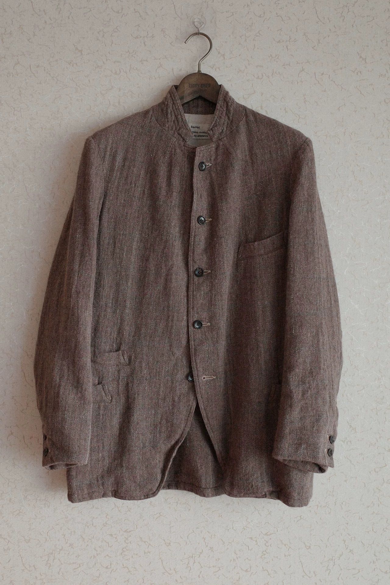 Other Kaval 00s Mixed Weave Coarse Wool Linen Jacket Size US S / EU 44-46 / 1 - 1 Thumbnail