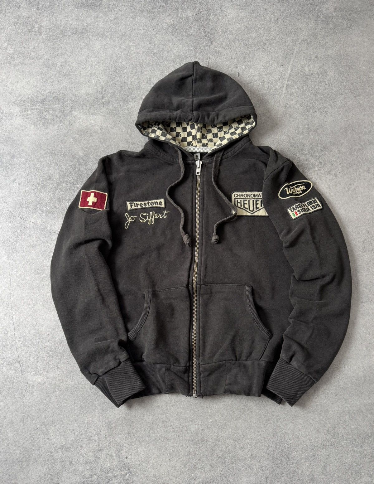 Vintage Vintage Warson Motors big logo zip-hoodies mens grey Size US S / EU 44-46 / 1 - 1 Thumbnail