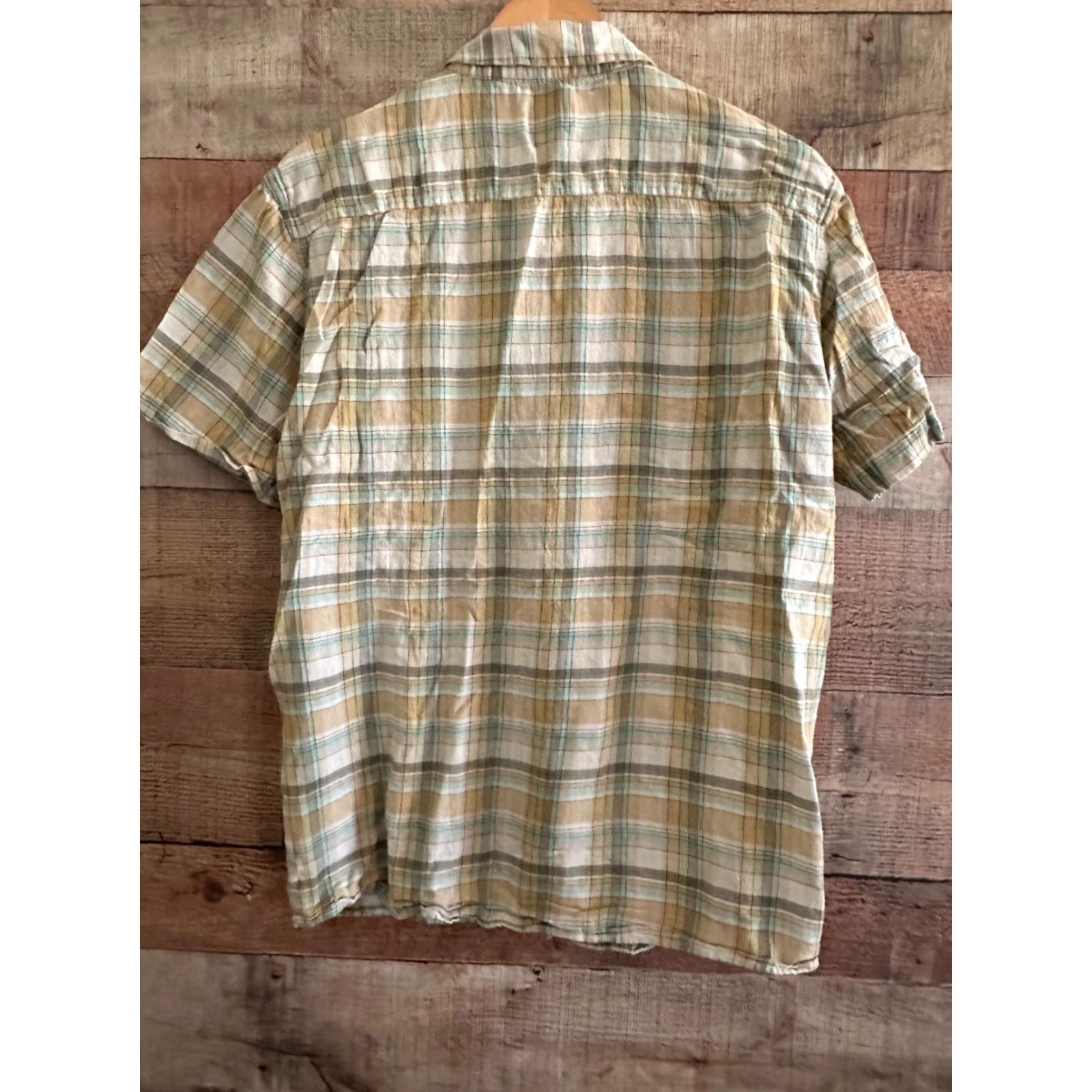 Patagonia Patagonia Shirt Mens Short Sleeve Button-Down Green Plaid Organic Cotton Large Size US L / EU 52-54 / 3 - 2 Thumbnail