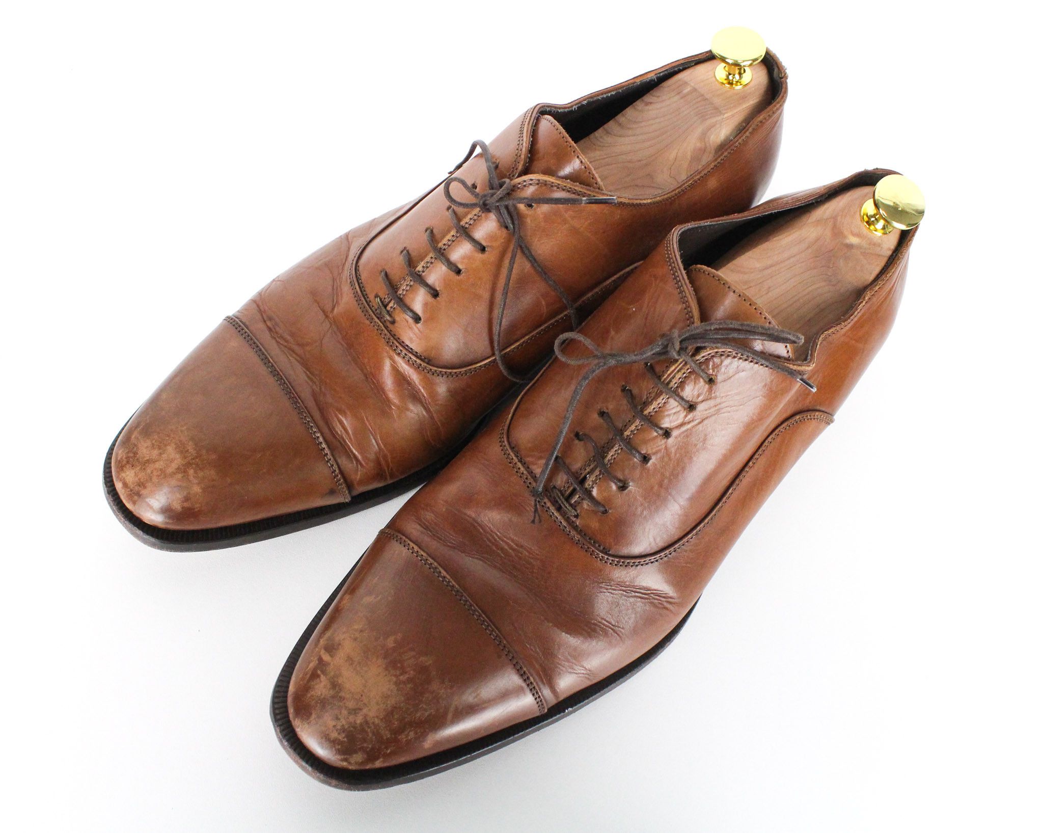 Suitsupply EU44.5 Mid Brown Leather Laced Low-Top 72821 Size US 11.5 / EU 44-45 - 7 Thumbnail