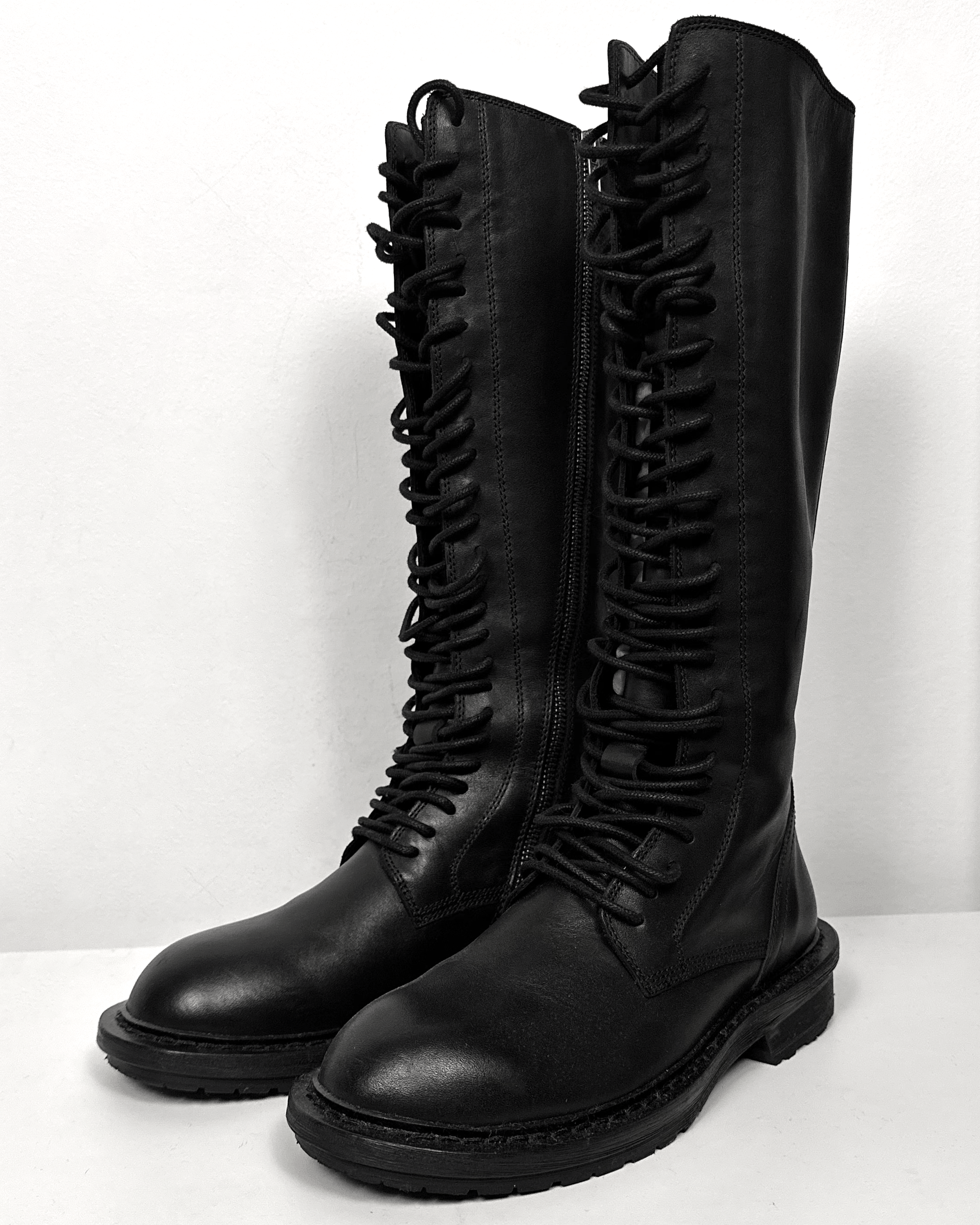 Ann Demeulemeester Ann Demeulemeester Knee High Lace Up Boots Size US 5 / IT 35 - 6 Thumbnail
