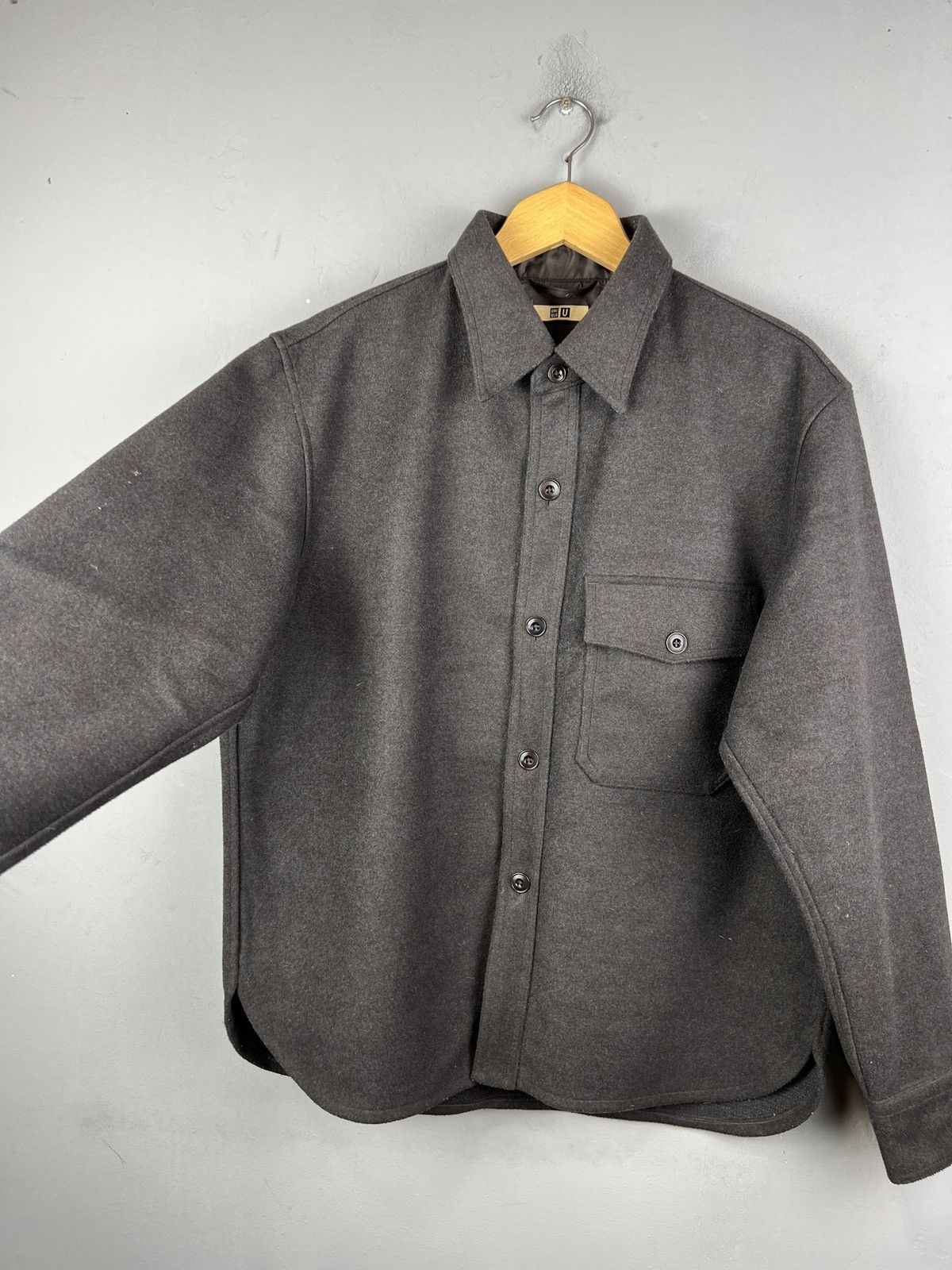 Uniqlo Uniqlo U Wool Overshirt Jacket Plaid Medium M Size US M / EU 48-50 / 2 - 2 Thumbnail