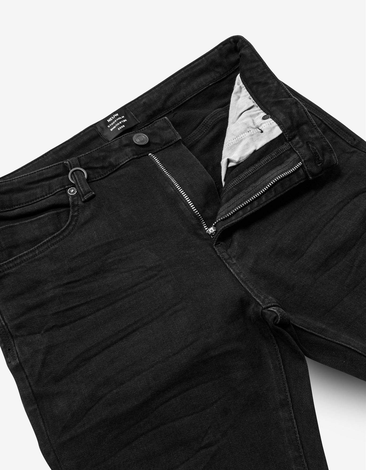 NEUW Denim Rebel Skinny Friction Distressed Black Jeans Size US 32 / EU 48 - 8 Thumbnail