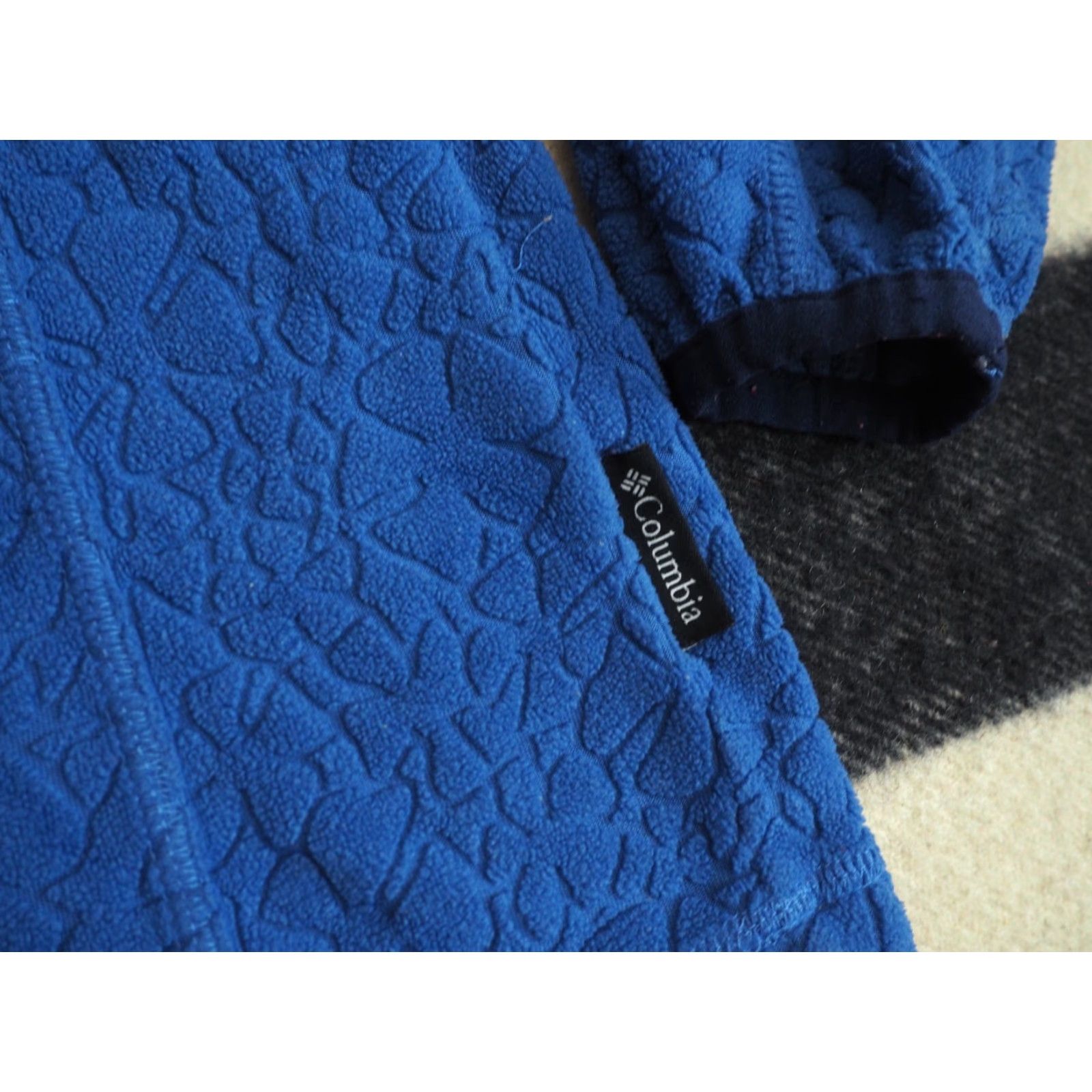 Vintage VTG 90s Columbia Sportswear Royal Blue 1/4 Zip Floral Hiking Jacket Womens L Size L / US 10 / IT 46 - 6 Thumbnail