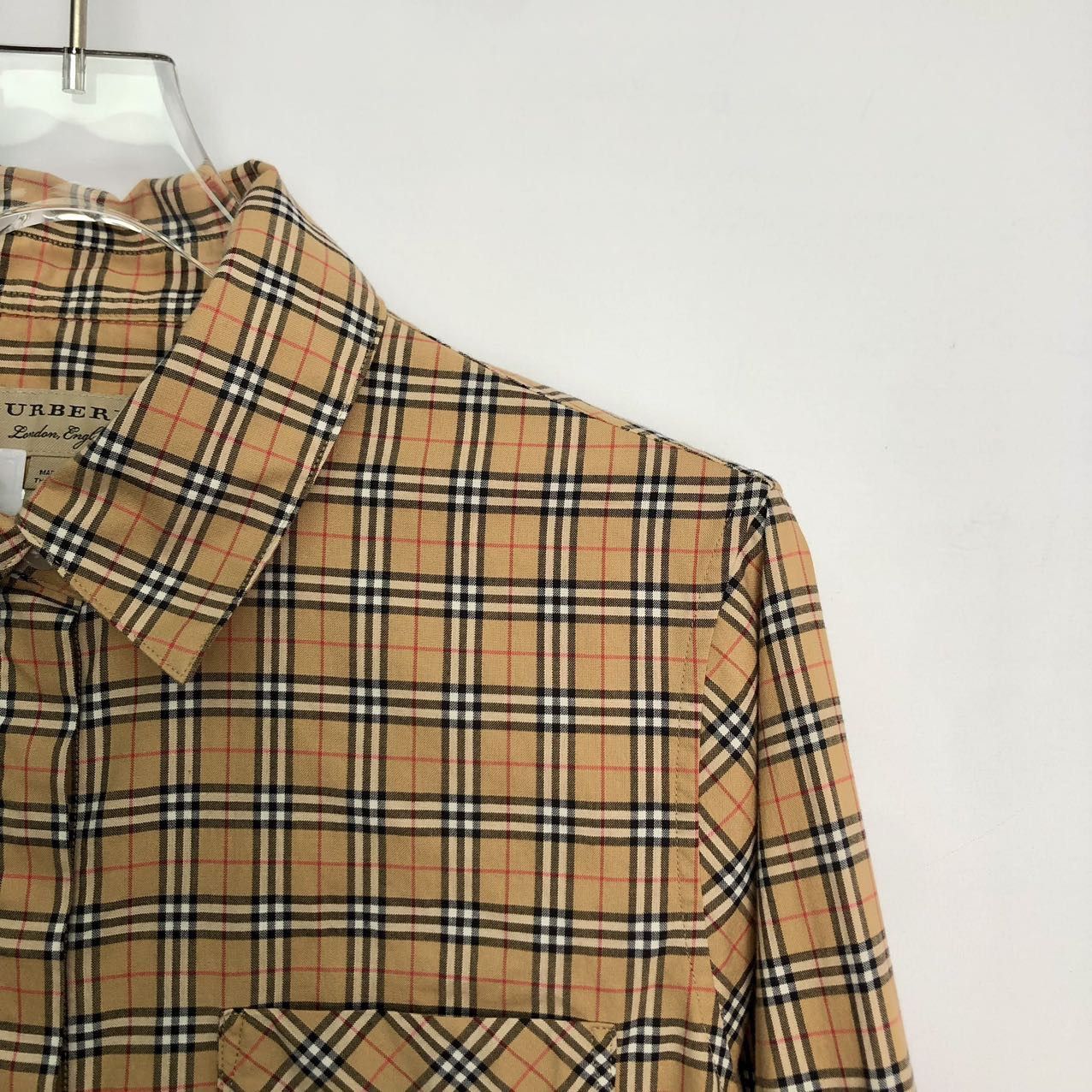 Burberry Burberry Small Check Cotton Long Sleeve Shirt K26WX Size US S / EU 44-46 / 1 - 3 Thumbnail