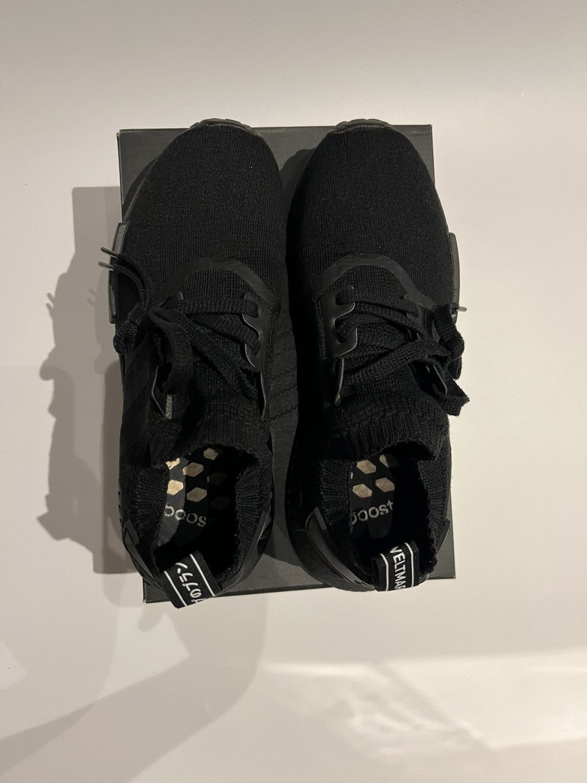 Adidas *EXCLUSIVE* Adidas NMD R1 PK Japan Triple Black Sneakers Size US 8.5 / EU 41-42 - 19 Thumbnail