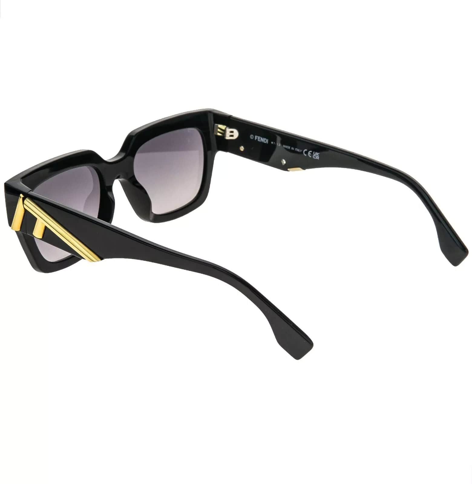 Fendi FENDI FIRST 40099 Fashion Square Sunglasses FE40099I 01B Size ONE SIZE - 3 Thumbnail
