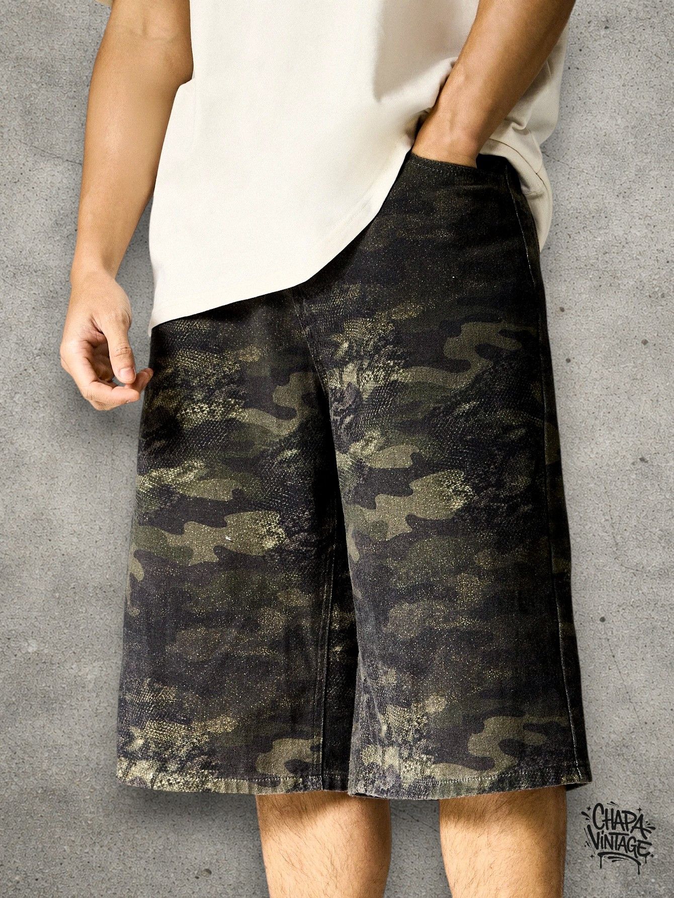 Japanese Brand Camo denim shorts Size US 32 / EU 48 - 3 Thumbnail