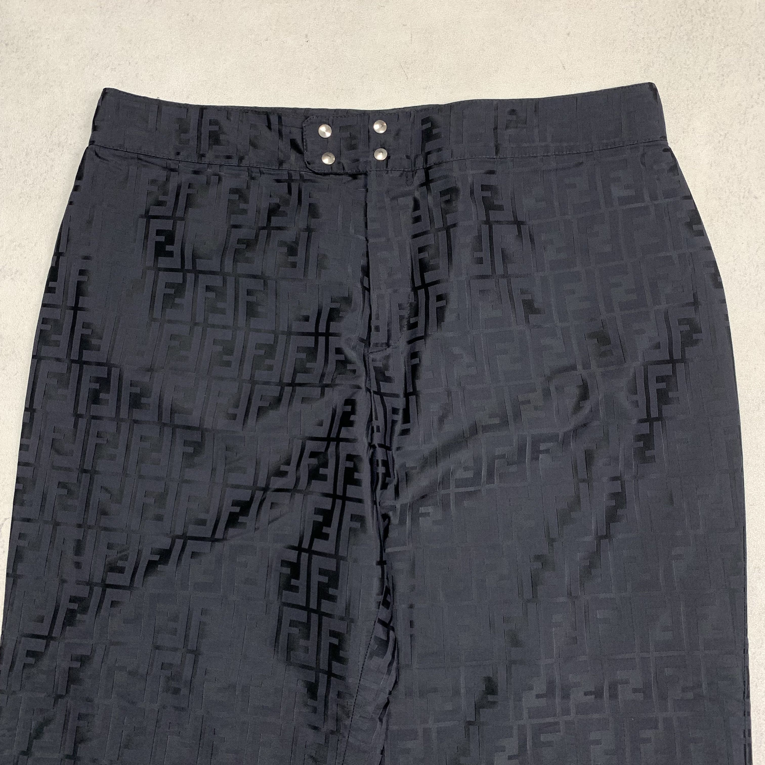 Fendi Vintage Fendi Monogram Trouser Pants Size 34" / US 12 / IT 48 - 2 Thumbnail