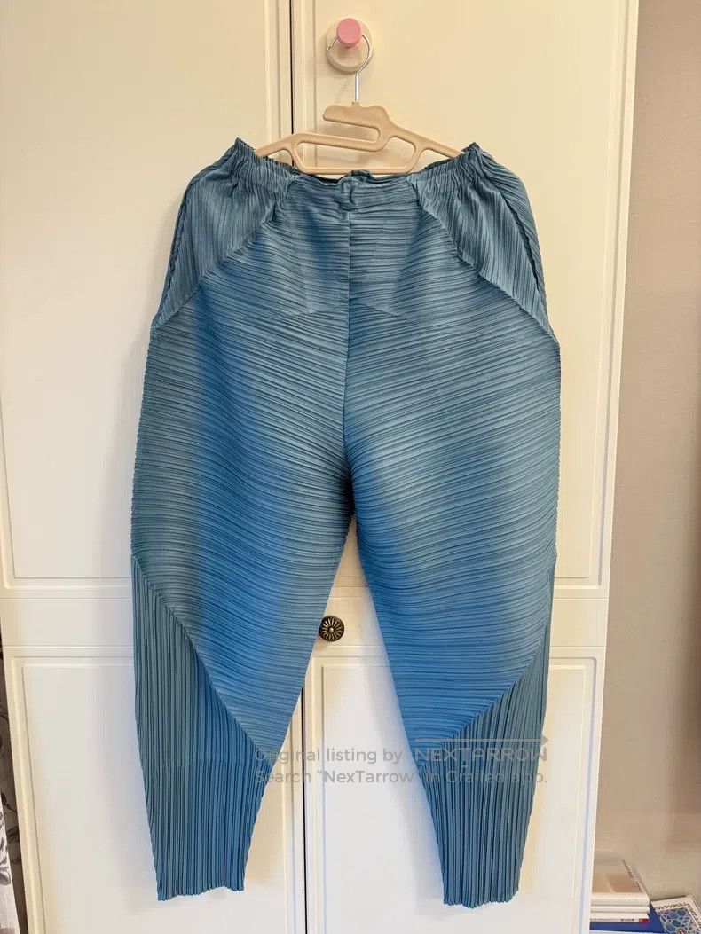 Issey Miyake Issey Miyake size:5 Turquoise Ruched Casual Pants Size 24" / US 00 / IT 34 - 5 Thumbnail
