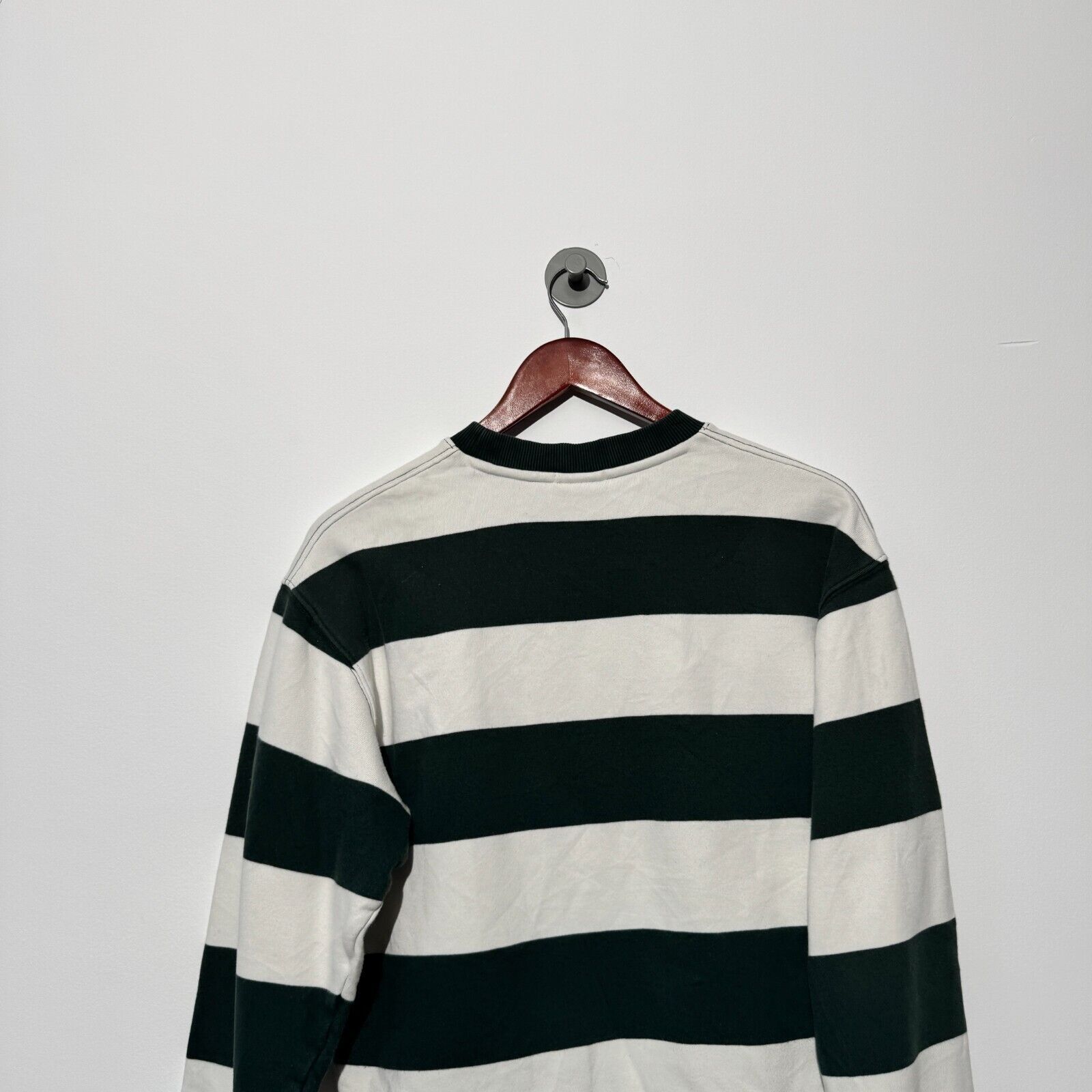 Lacoste Lacoste Unisex XXS Green White Striped Cotton Crewneck Size US M / EU 48-50 / 2 - 11 Thumbnail
