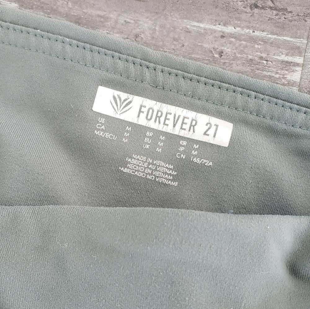Forever 21 Olive Muted F21 High Waisted Athletic Legging Size 32" / US 10 / IT 46 - 3 Thumbnail