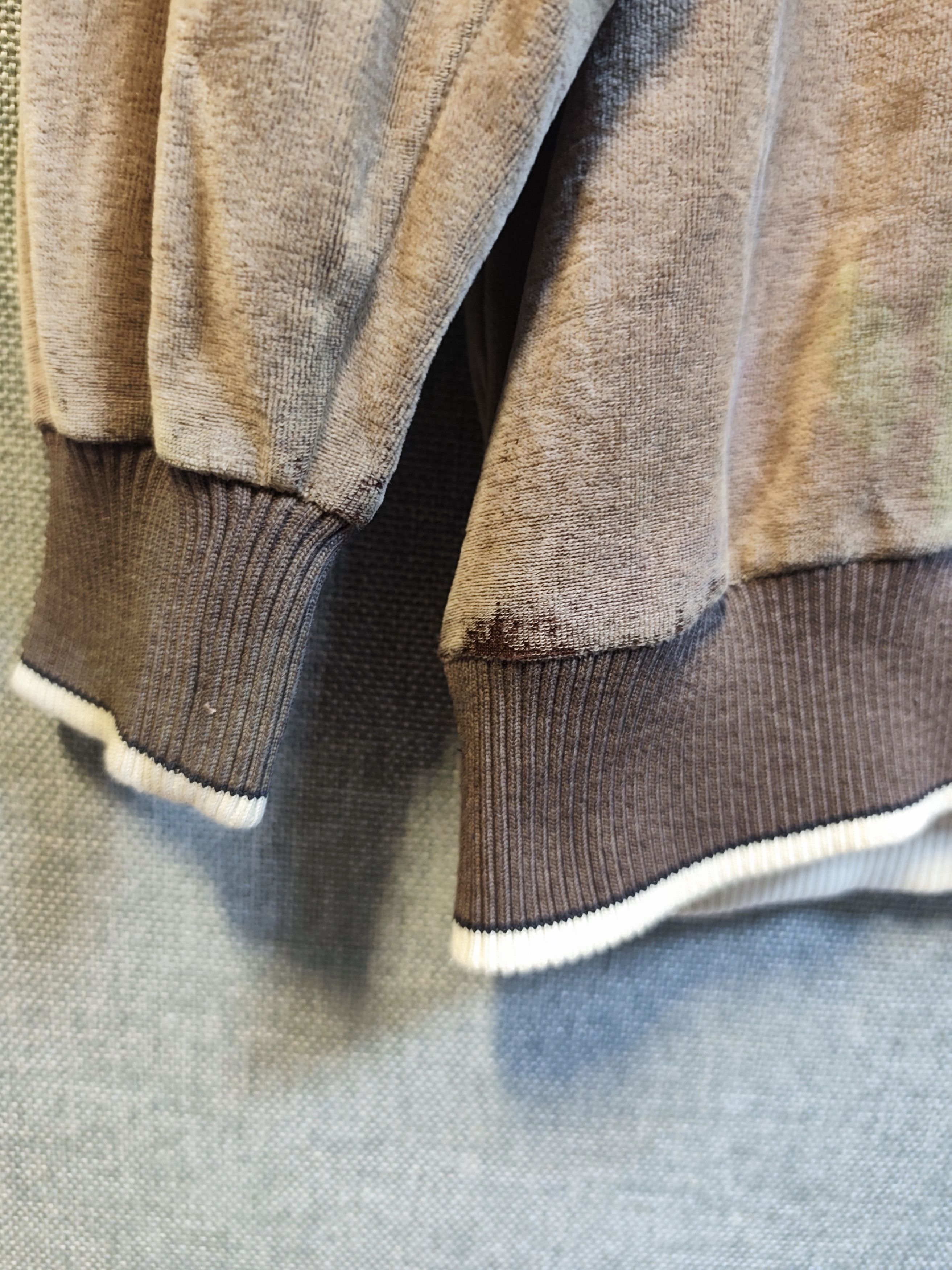 Celine Vintage 80s Celine Sulky Logo Velour Sweatshirt Distressed Size US M / EU 48-50 / 2 - 4 Thumbnail