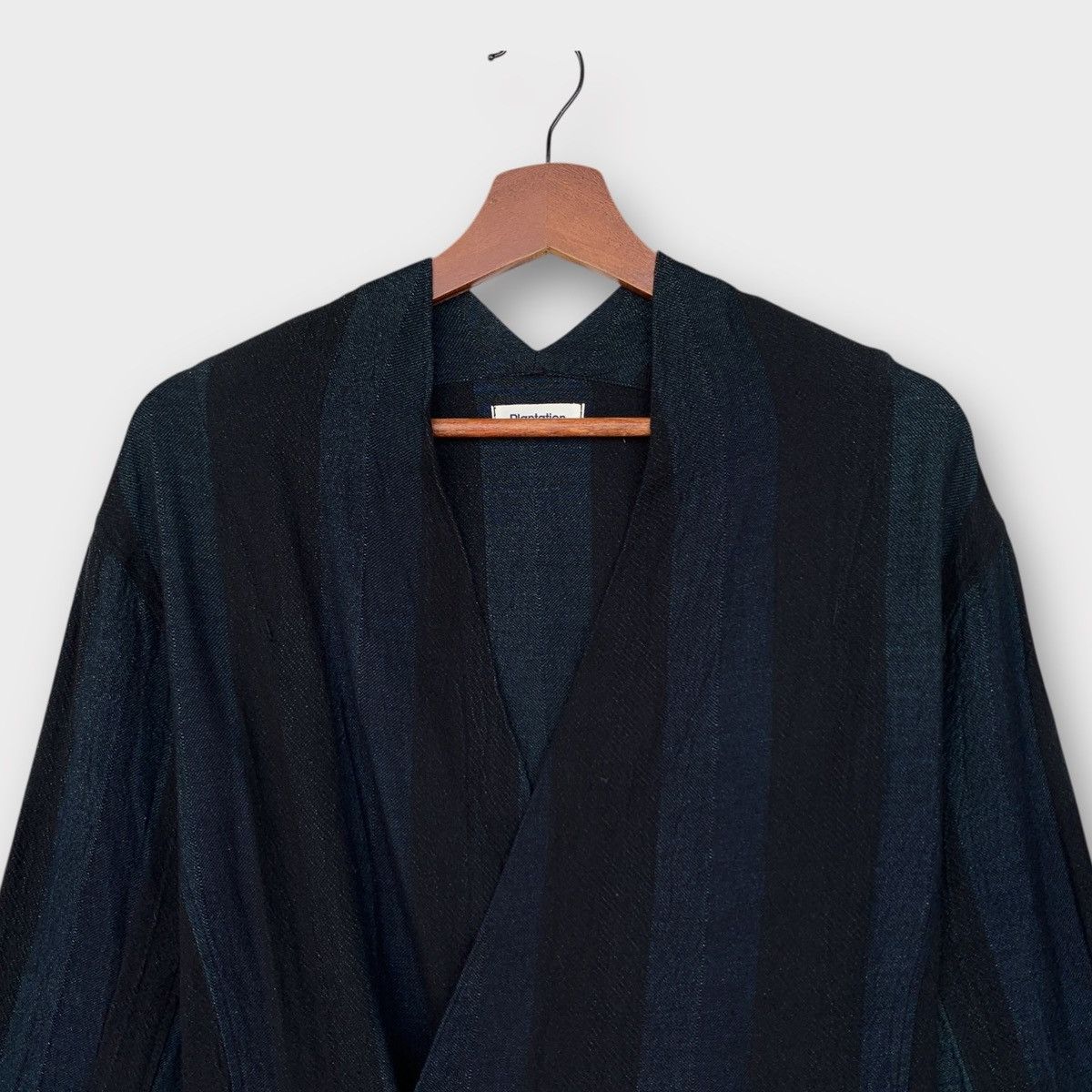 Issey Miyake ISSEY MIYAKE PLANTATION INDIGO MINIMALIST STRIPED COAT Size US M / EU 48-50 / 2 - 6 Thumbnail