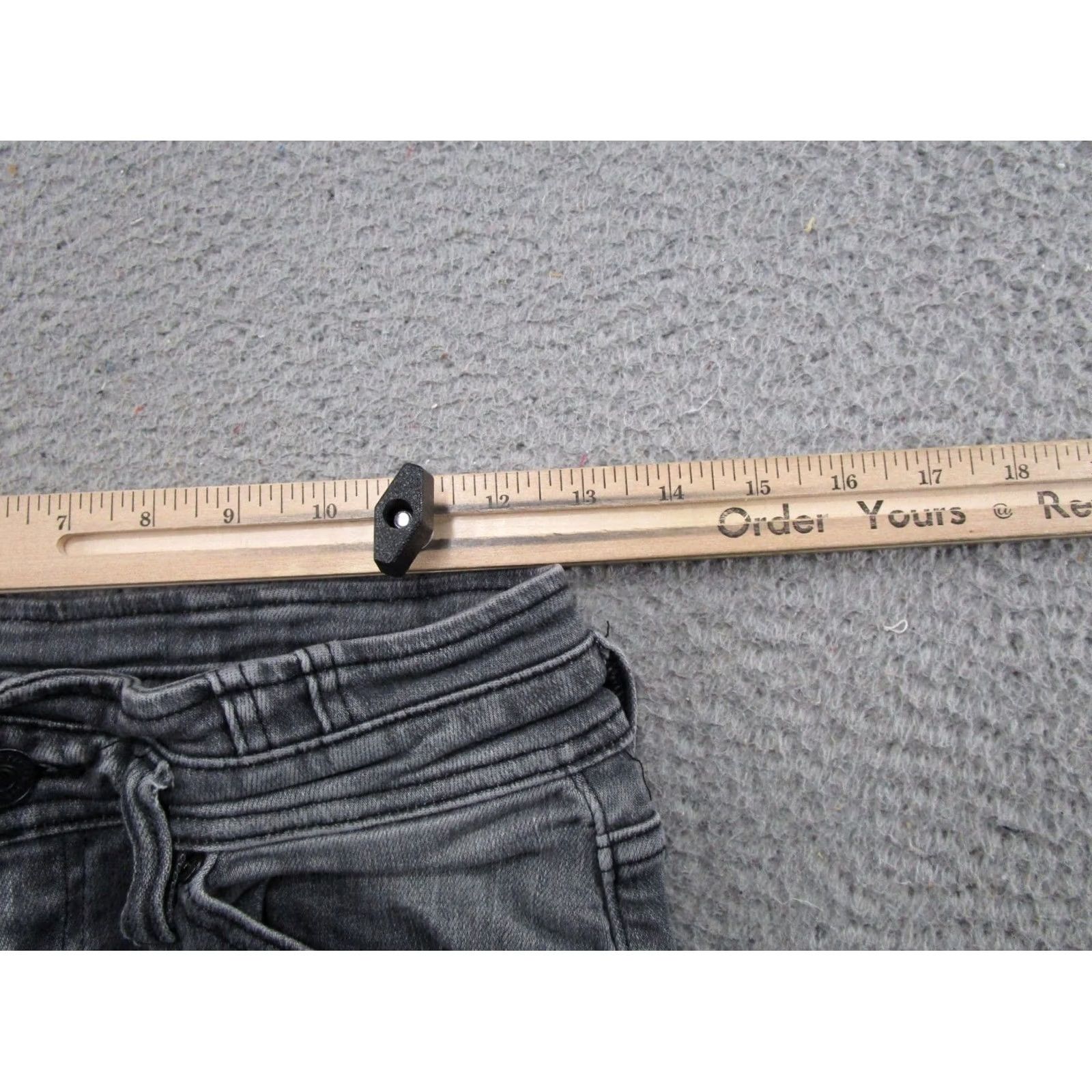 Vintage Kancan Jeans Womens Gray Stretch Denim High Rise Distressed Ankle Size 28 Regular 5-Pocket Penny? Size 28" / US 6 / IT 42 - 6 Thumbnail