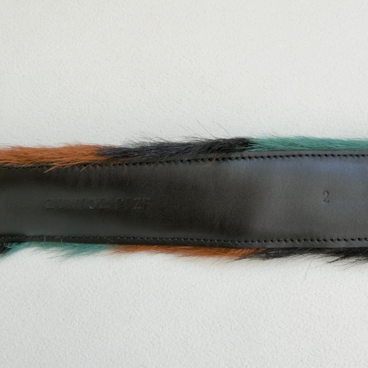 Prada A/W 17 Multicoloured Fur Belt Size 32 - 16 Thumbnail