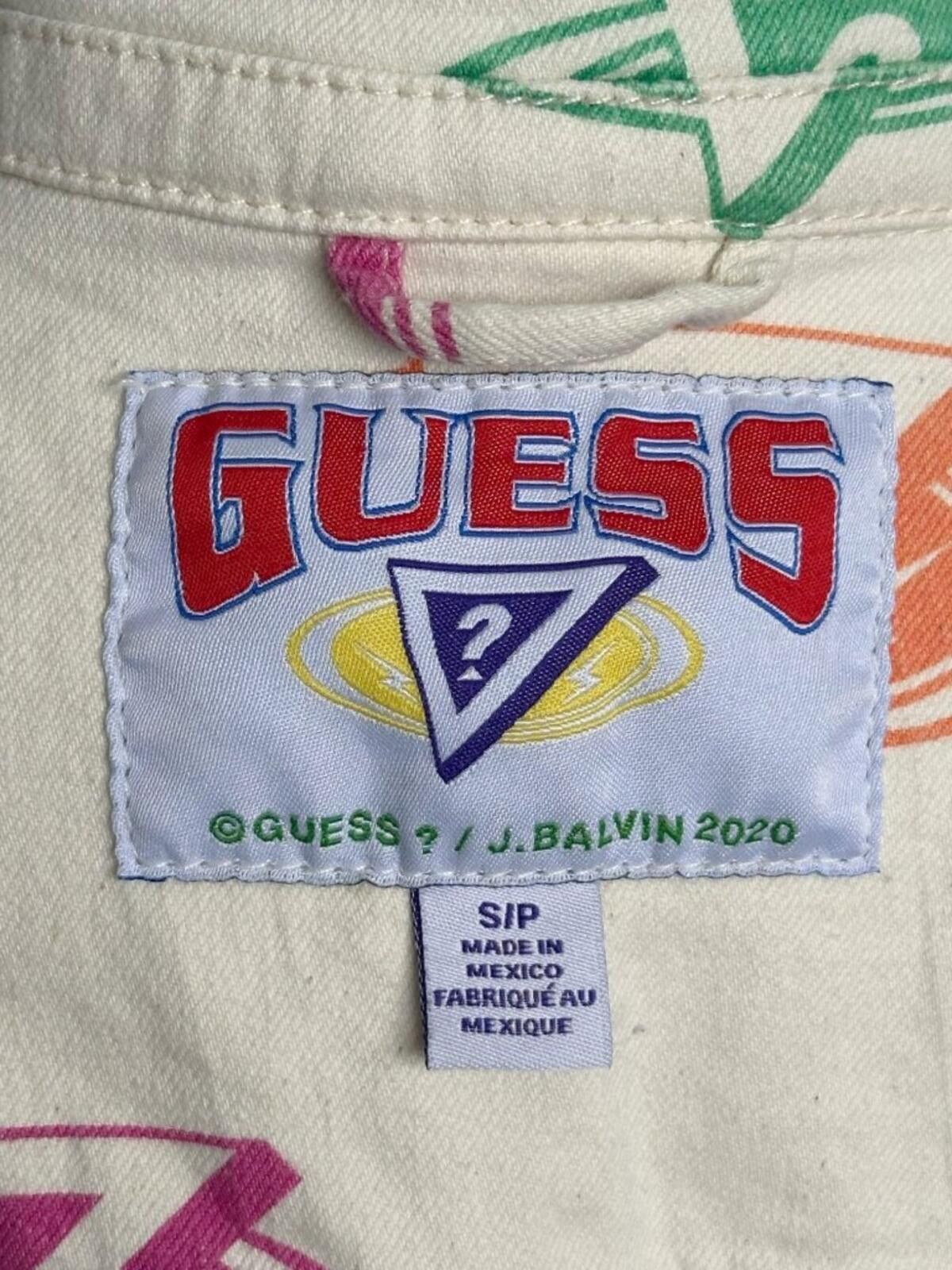 Guess Guess x J Balvin Women's Cropped Denim Jacket Size S Size S / US 4 / IT 40 - 7 Thumbnail