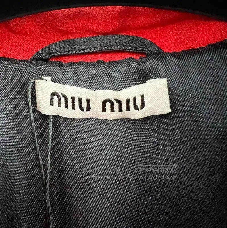 Miu Miu Miu Miu Red Wool Embroidered Long Coat . Size L / US 10 / IT 46 - 5 Thumbnail