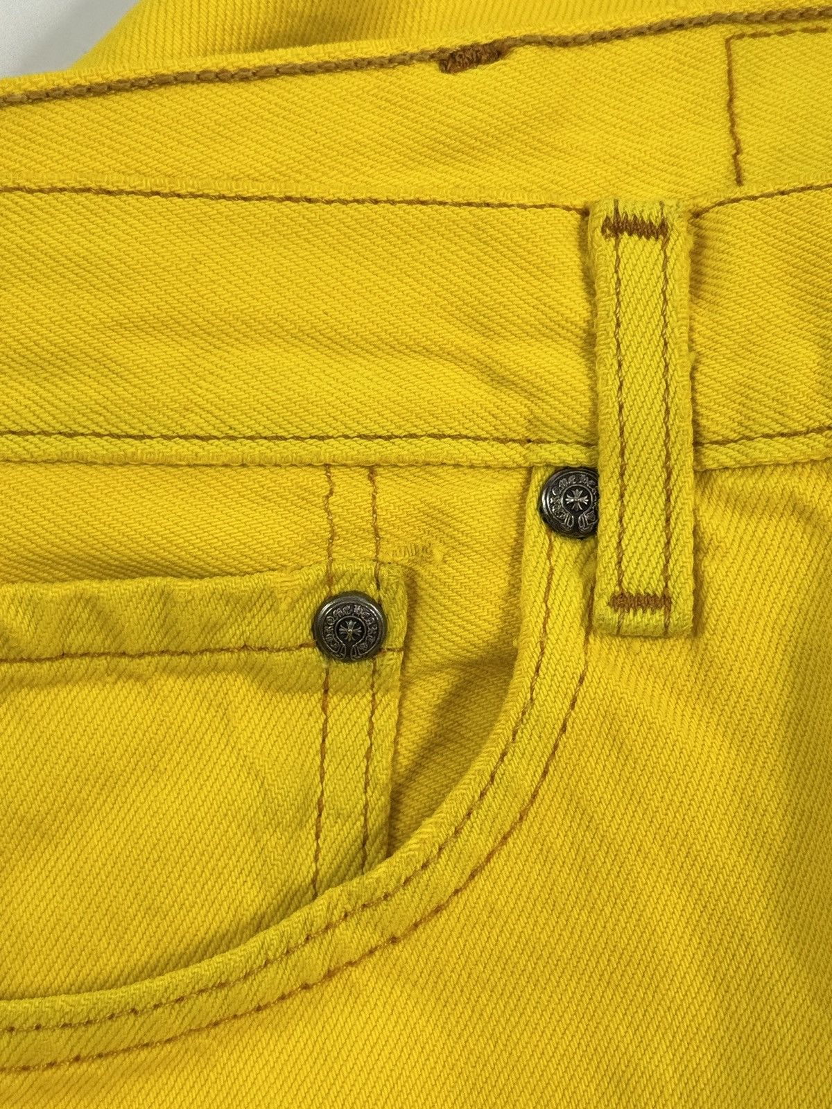 Chrome Hearts YELLOW F&F CROSS PATCH SILVER STUDS VINTAGE JEANS (RARE) Size US 38 / EU 54 - 10 Thumbnail