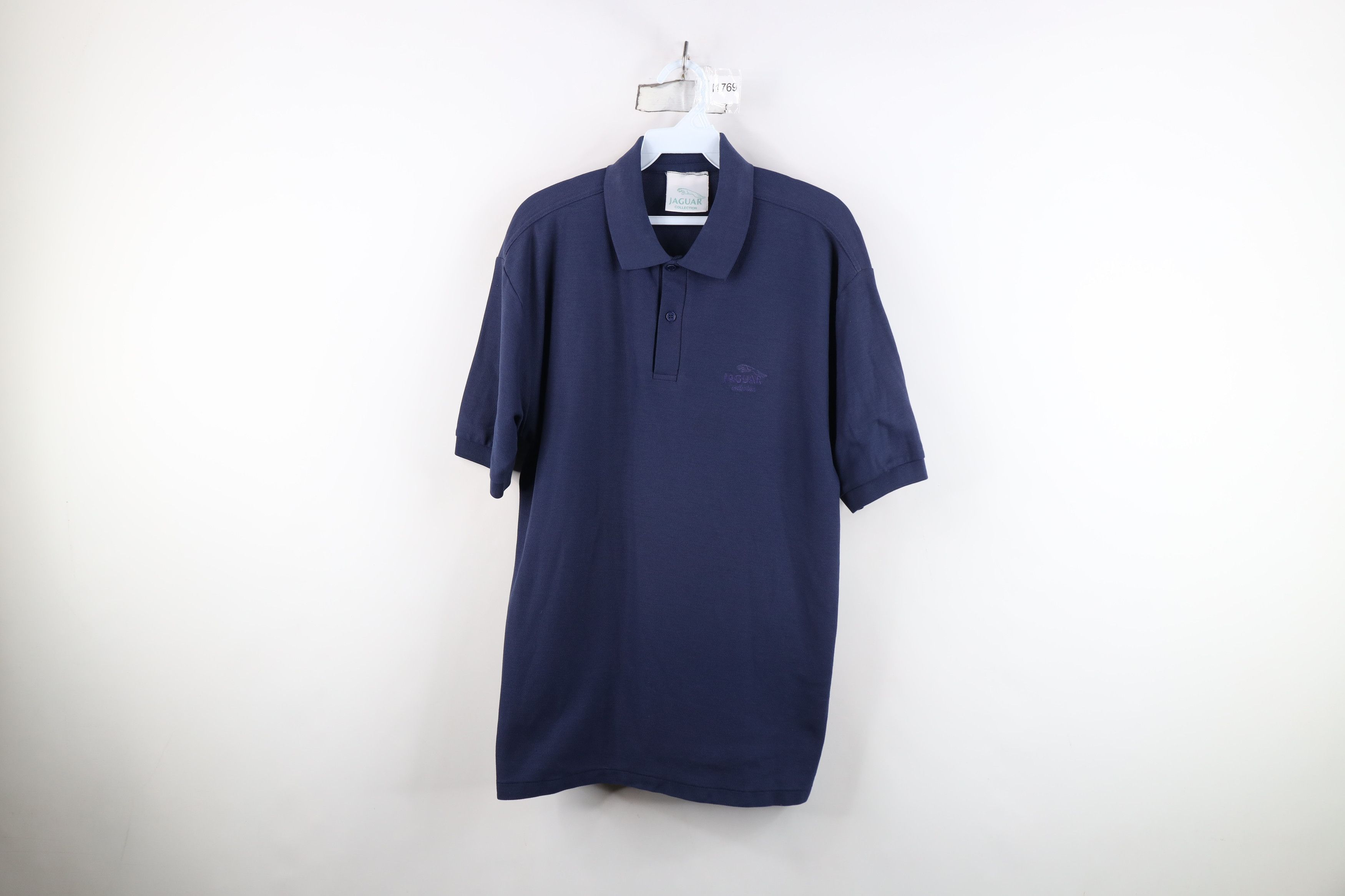 Vintage Vintage 90s Jaguar Car Sun Faded Golf Polo Shirt Blue Size US M / EU 48-50 / 2 - 1 Thumbnail